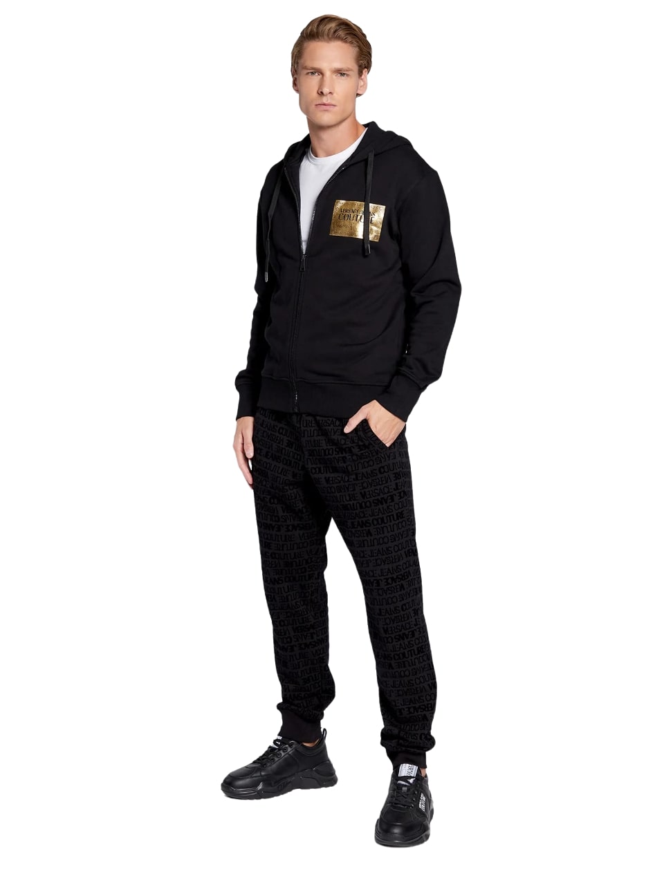 Felpa Con Zip Uomo Versace Jeans Couture Con Cappuccio 73GAIG02CF00G