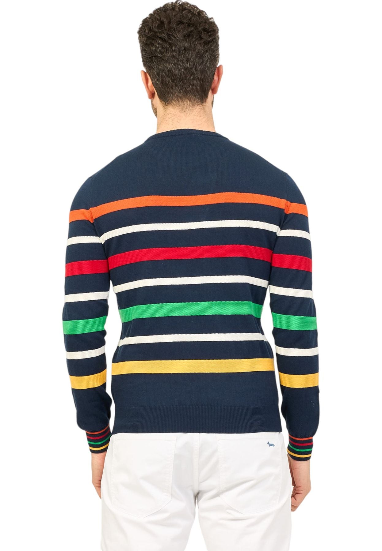 Maglia A Girocollo Uomo Harmont & Blaine Con Righe 3D HRL639030763