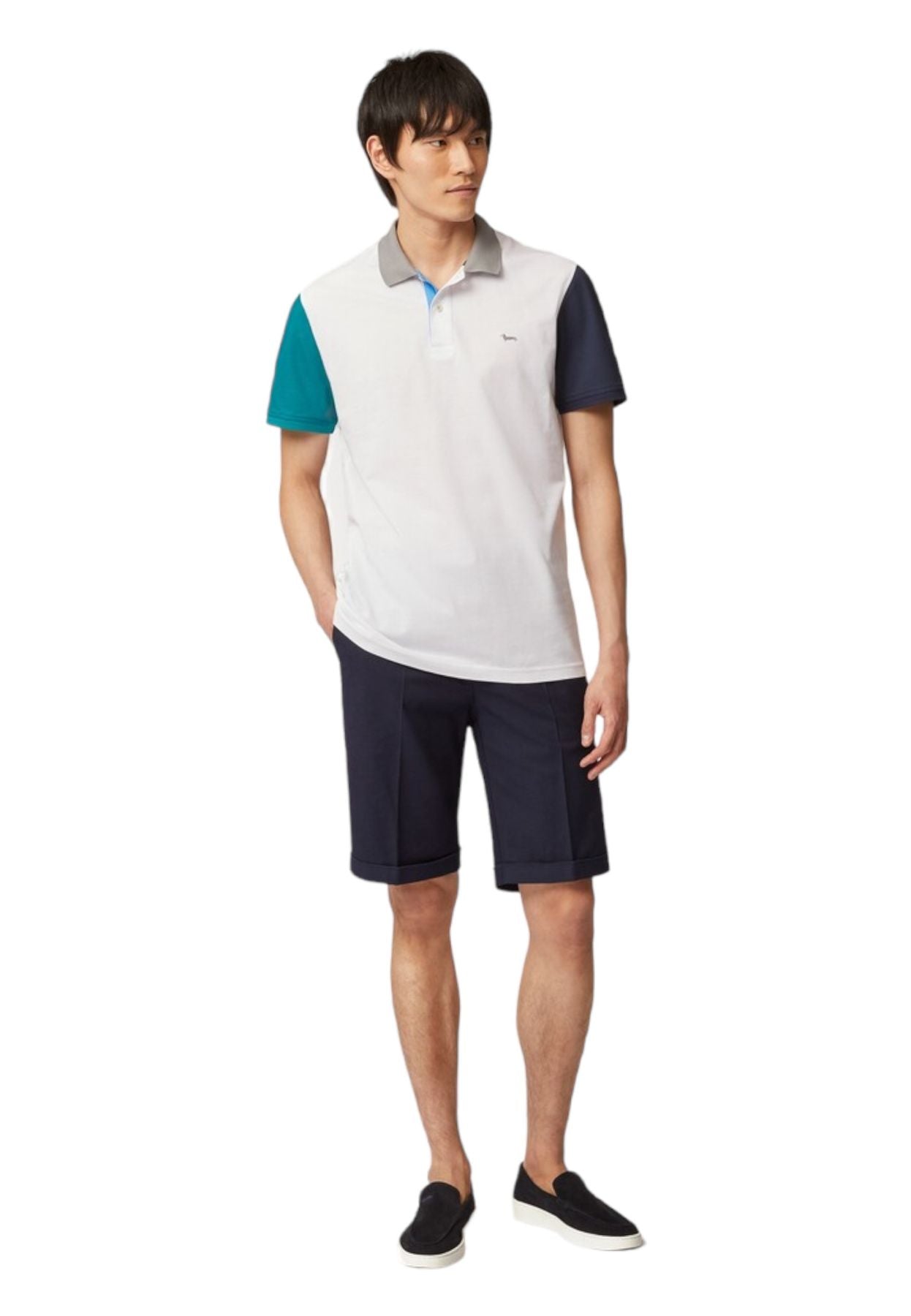Polo Manica Corta Uomo Harmont & Blaine Color Block LRJ351021215