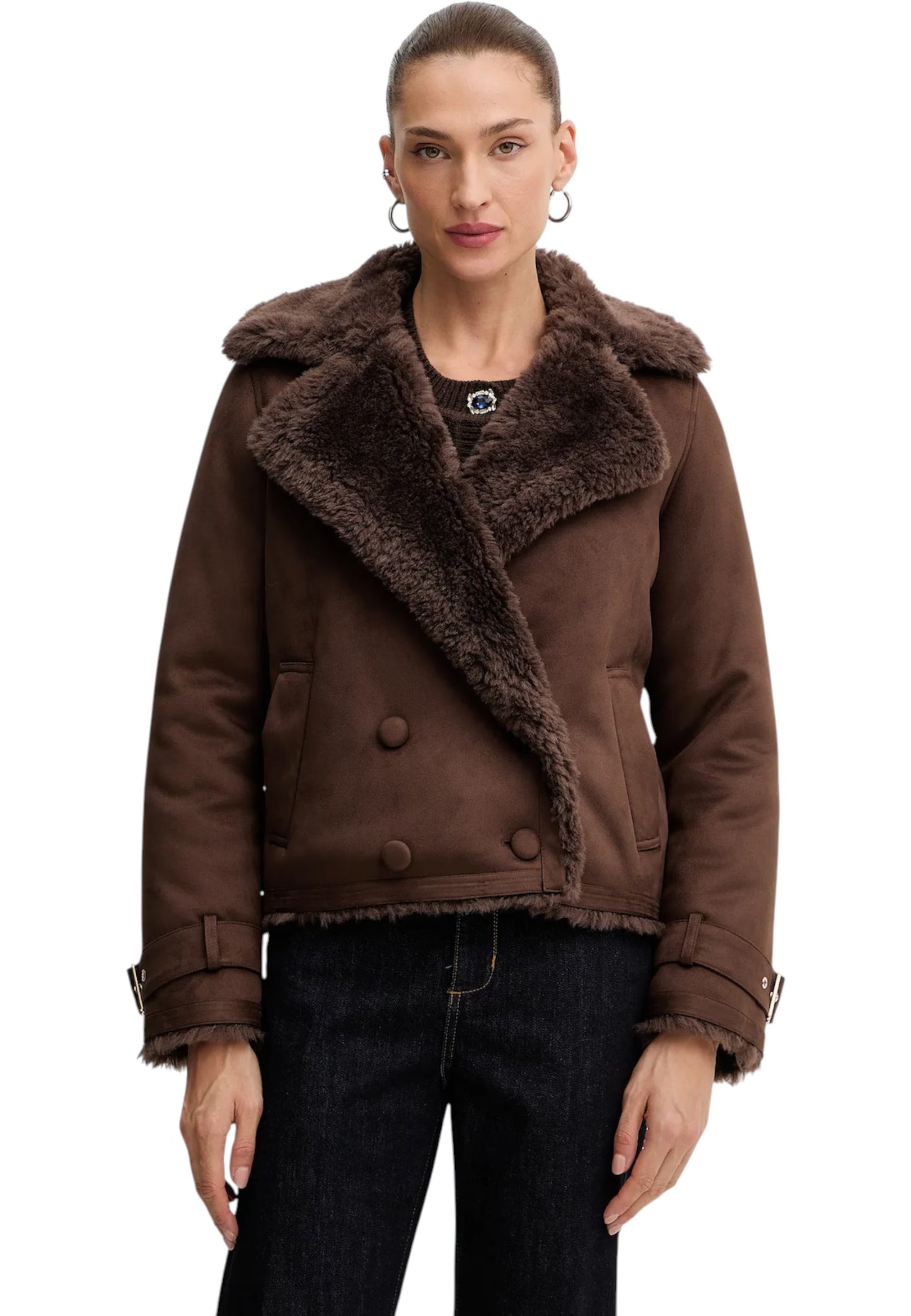 Giacca Invernale Donna Liu Jo Con Pelliccia Sintetica MF5334E0911