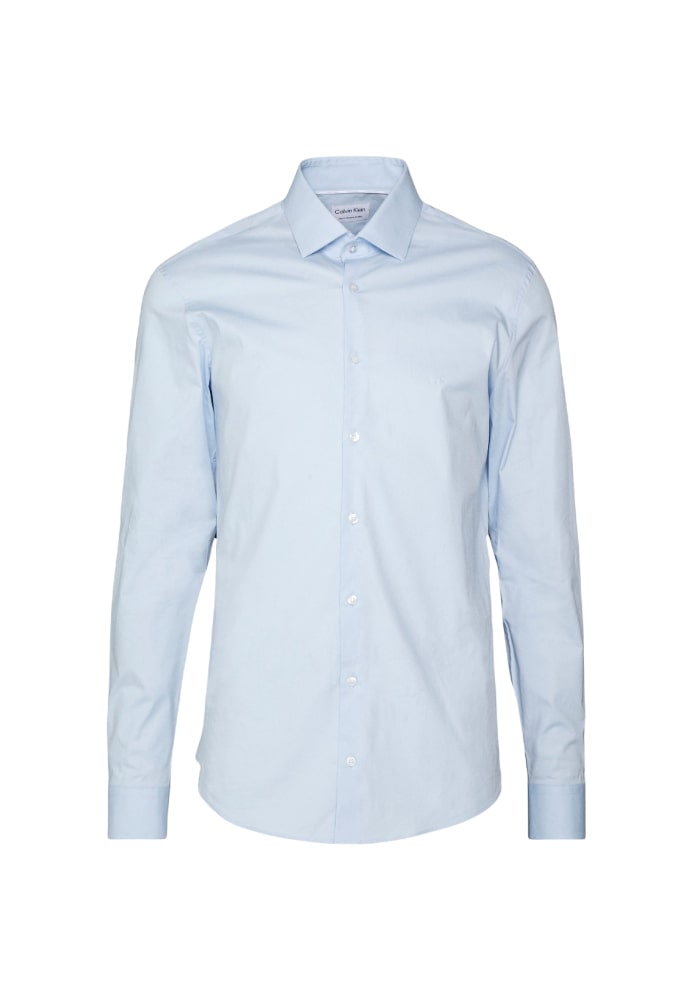 Camicia Manica lunga Uomo Calvin klein Poplin Stretch Slim K10K108229