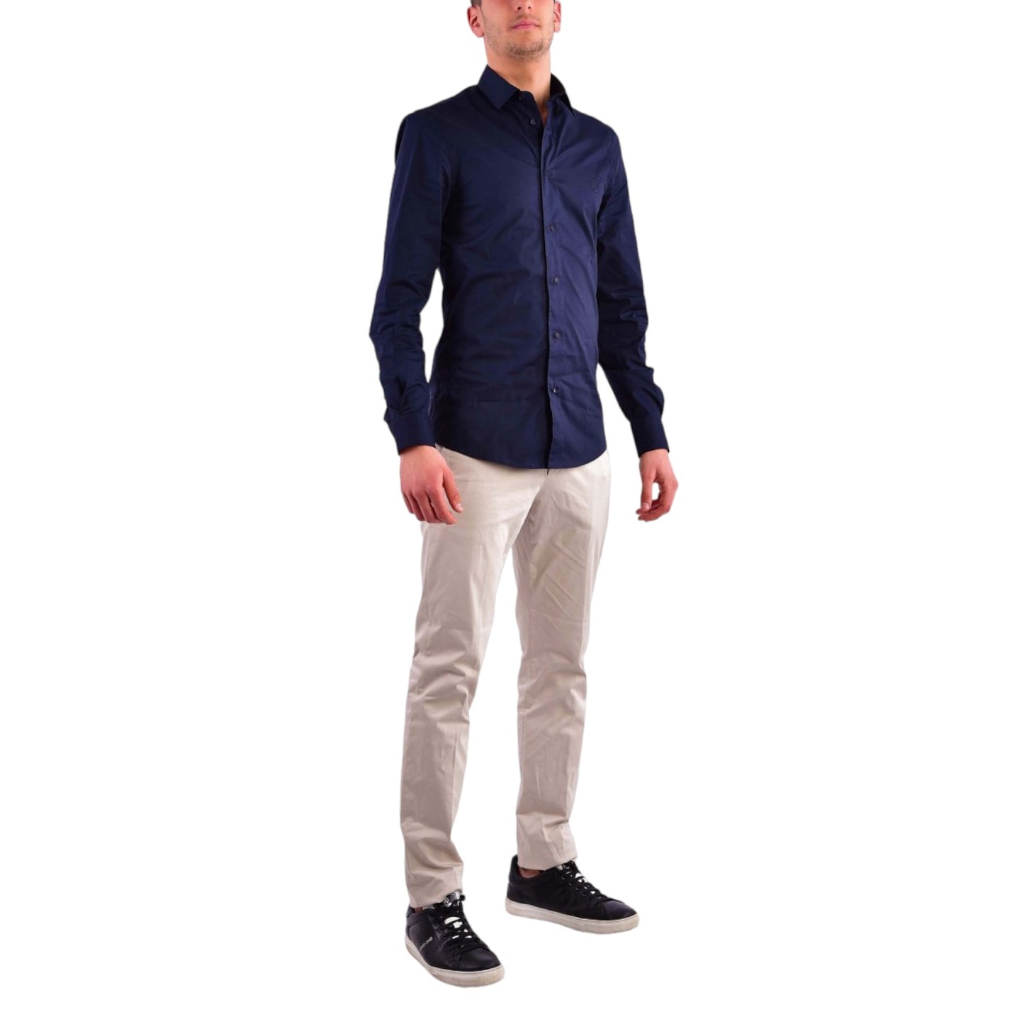 Camicia Manica lunga Uomo Trussardi Popeline Stretch 52C00305-1T006268