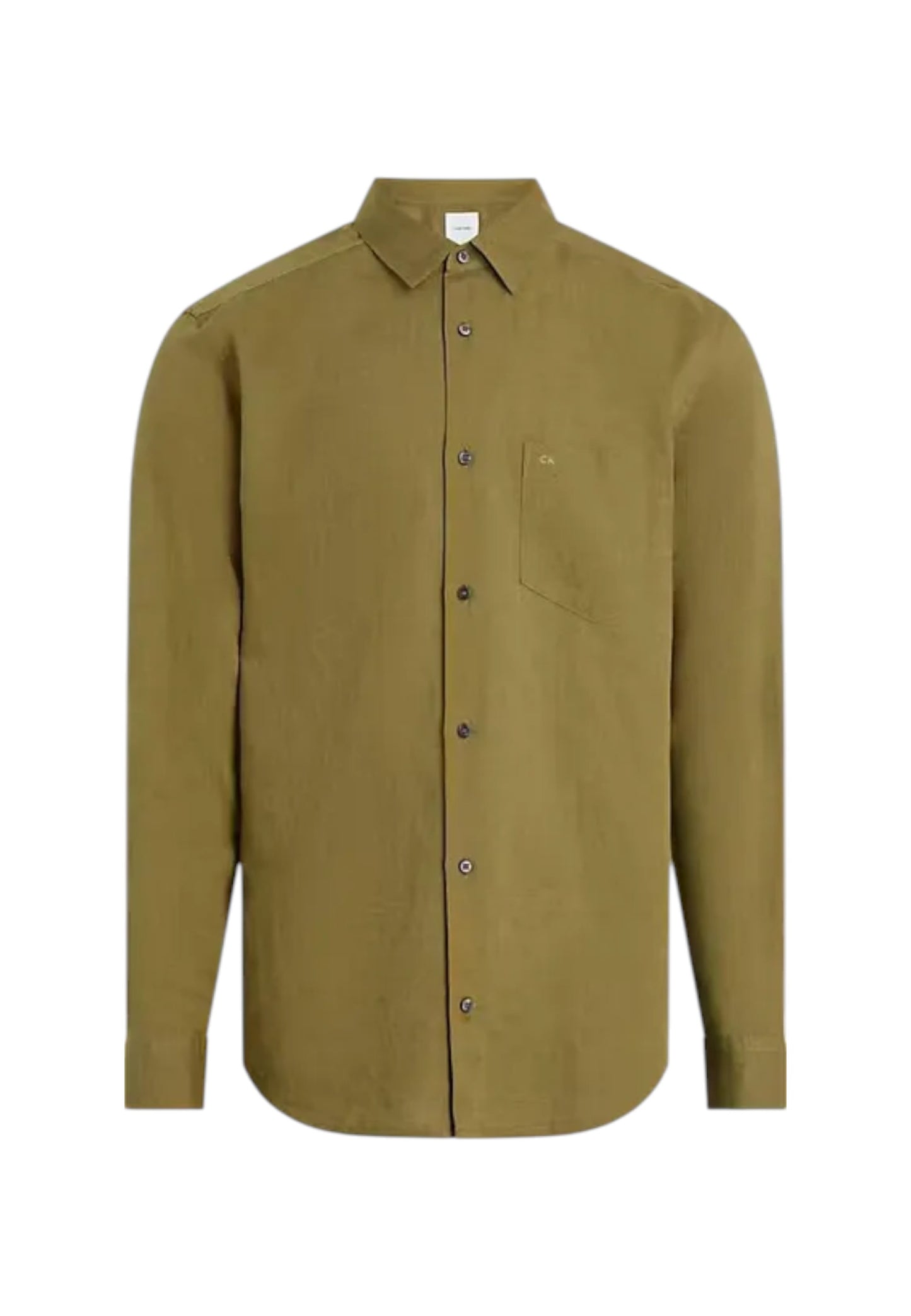 Camicia Manica lunga Uomo Calvin klein  Linen Cotton Regular