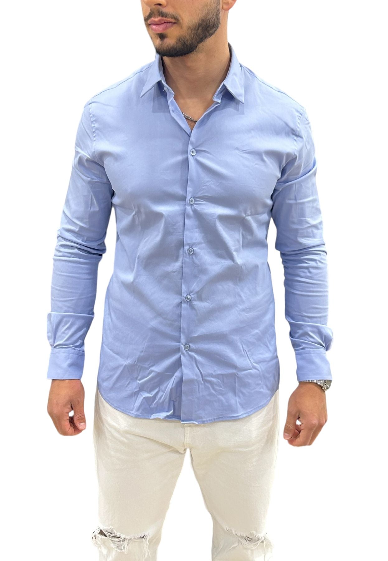 Camicia Manica lunga Uomo Gaudi Collo Italiano Slim 321GU45001