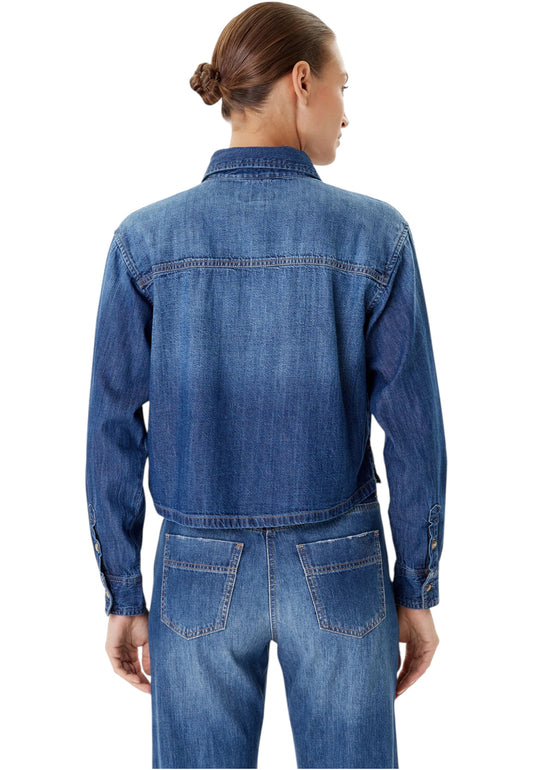 Giacca Jeans Donna Guess Gj Cropped Denim Shirt W5YH0DD5M8A