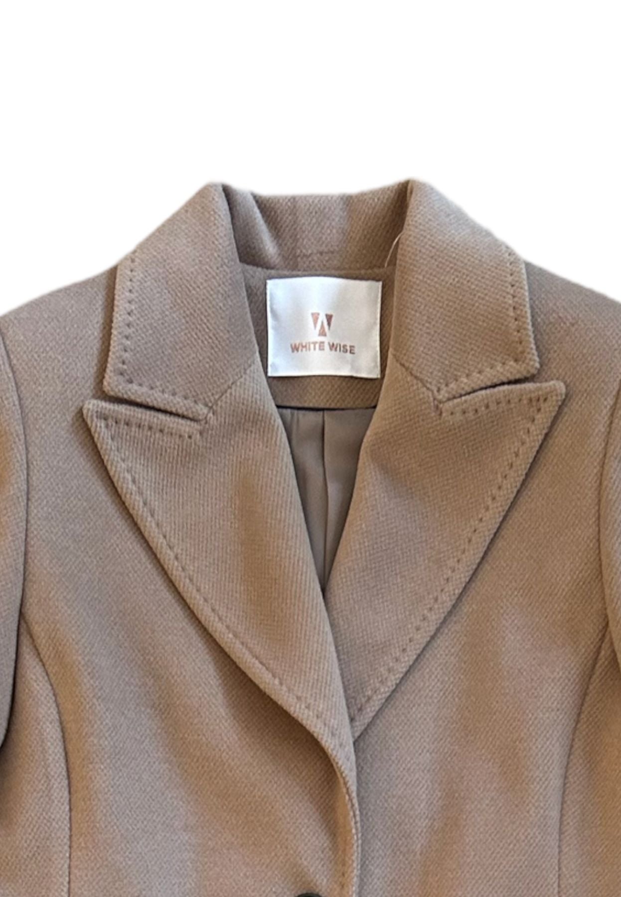 Cappotto Donna White Wise Baronetto Con Punto Mf WW18450