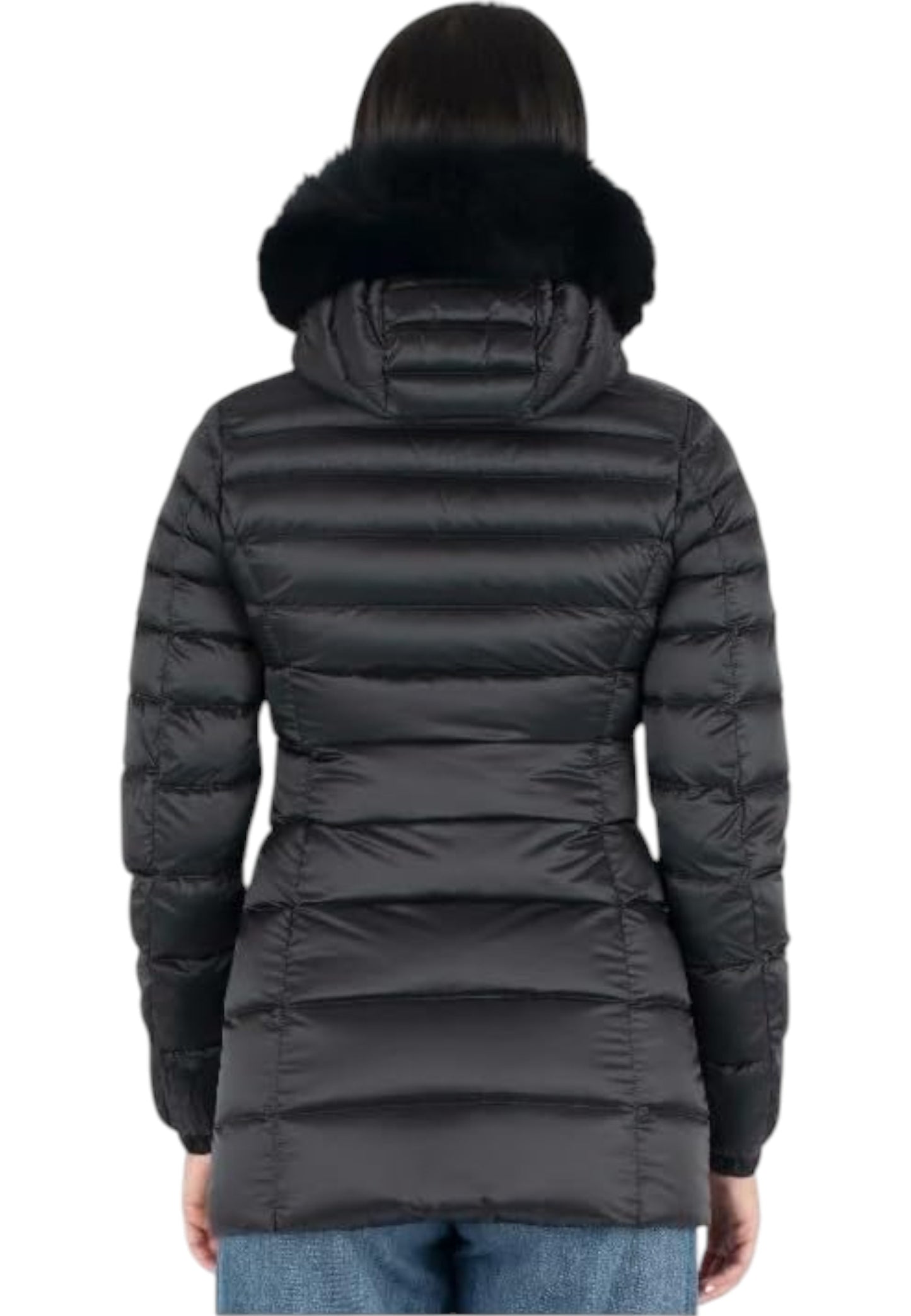 Piumino Lungo Donna Refrigiwear Con Cappuccio In Pelliccia Long Mead Fur Jacket 25AIW98118RA0035