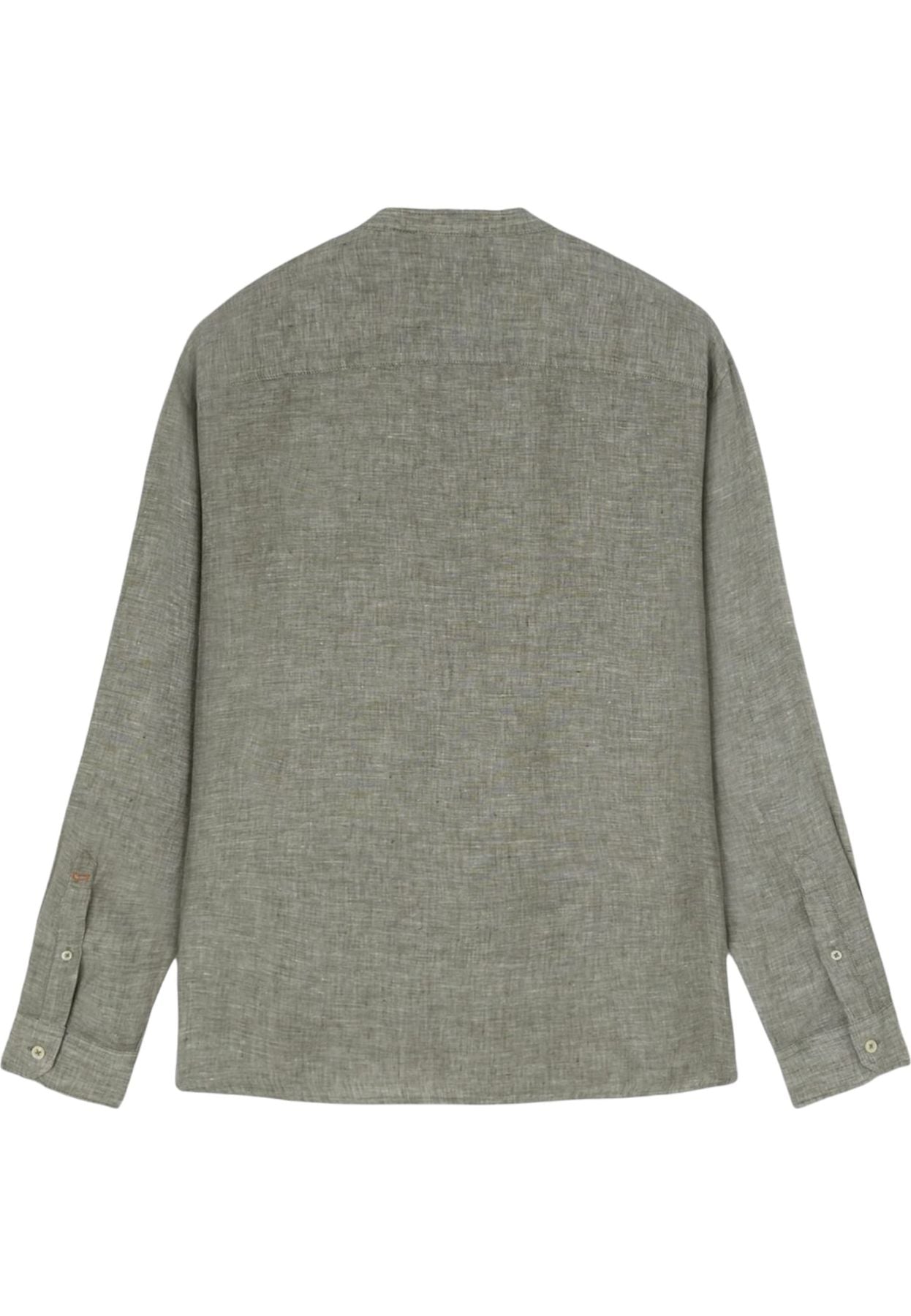 Camicia Manica lunga Uomo Gas Regular Fit Flamed Linen Collo Coreana Misao/R 151387101029