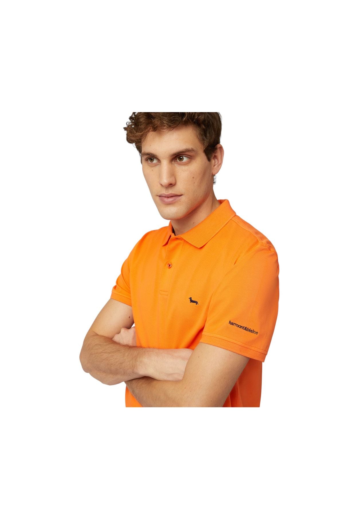 Polo Manica Corta Uomo Harmont & Blaine Con Lettering E Logo LRL030021148