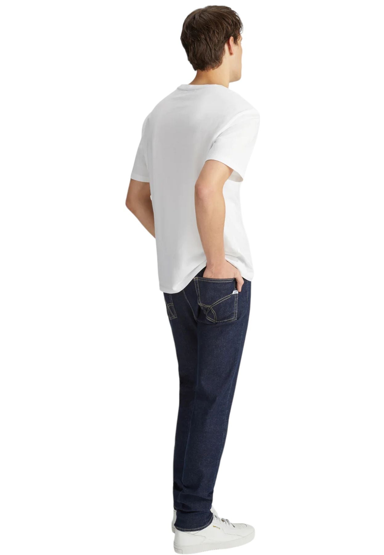 Jeans Uomo Gas Skinny Fit Blue Denim Str 10 1/2 Oz Sax Zip Rev 351450030789