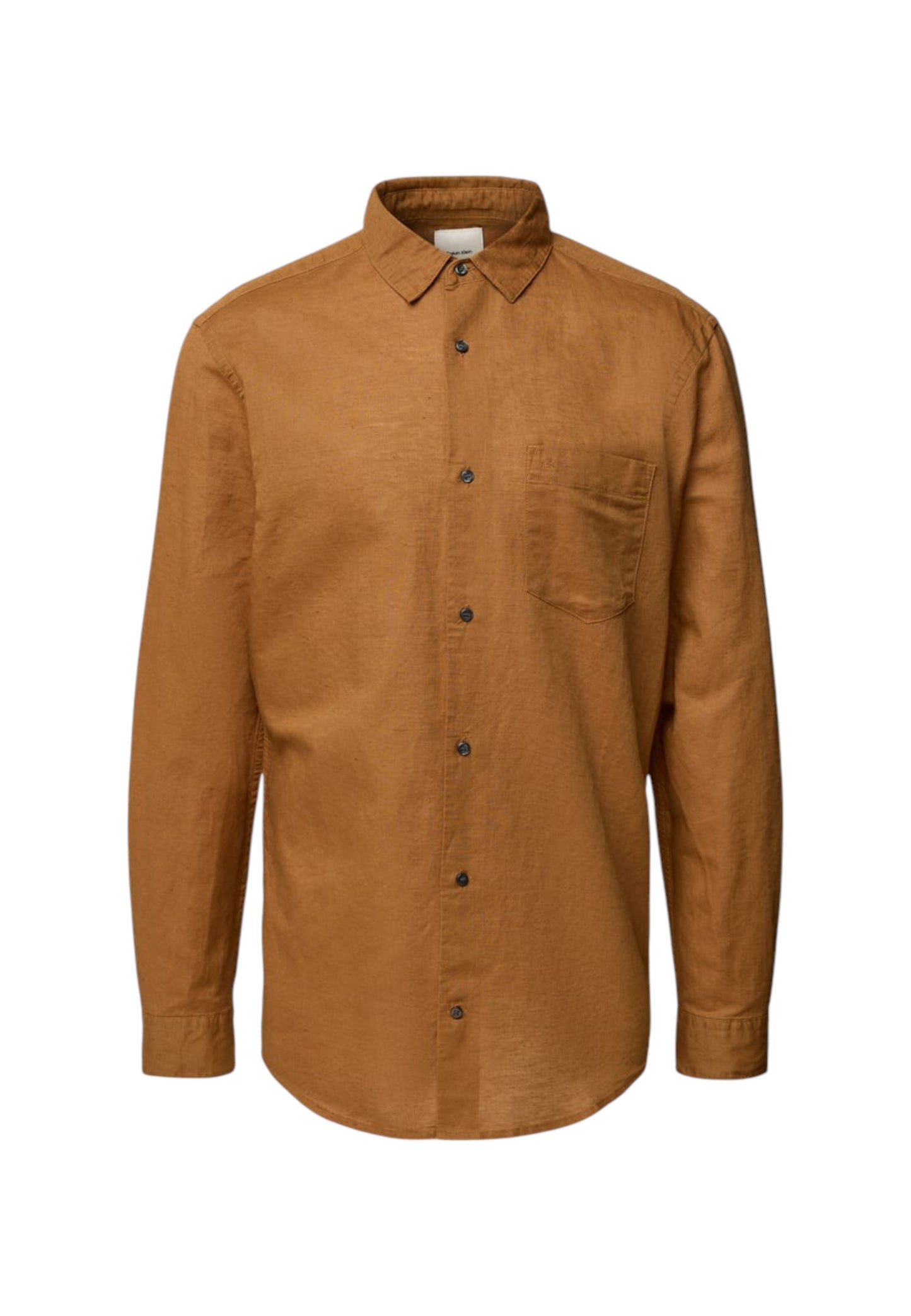 Camicia Manica lunga Uomo Calvin klein  Linen Cotton Regular