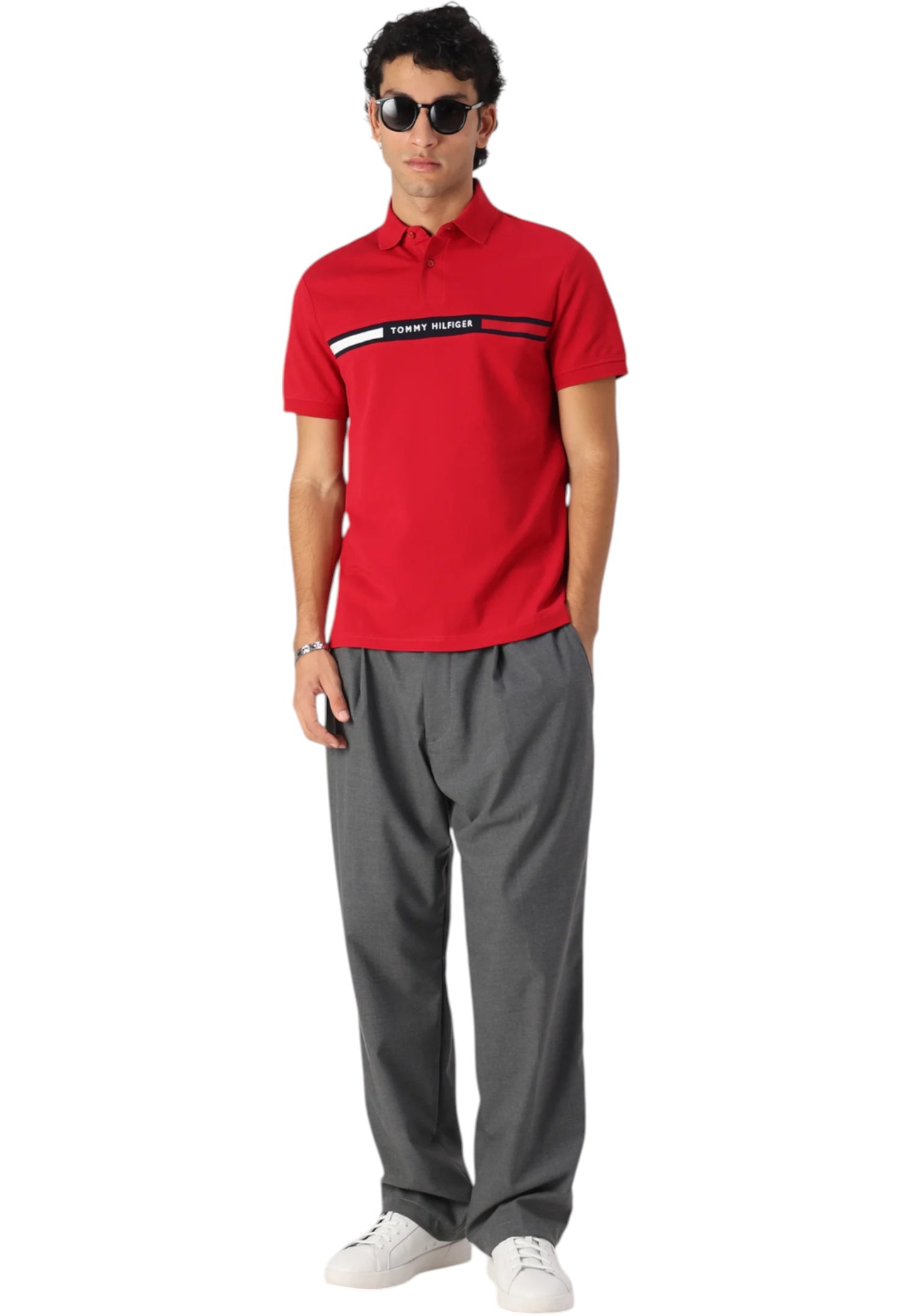 Polo Manica Corta Uomo Tommy Hilfiger  Hilfiger Chest Insert