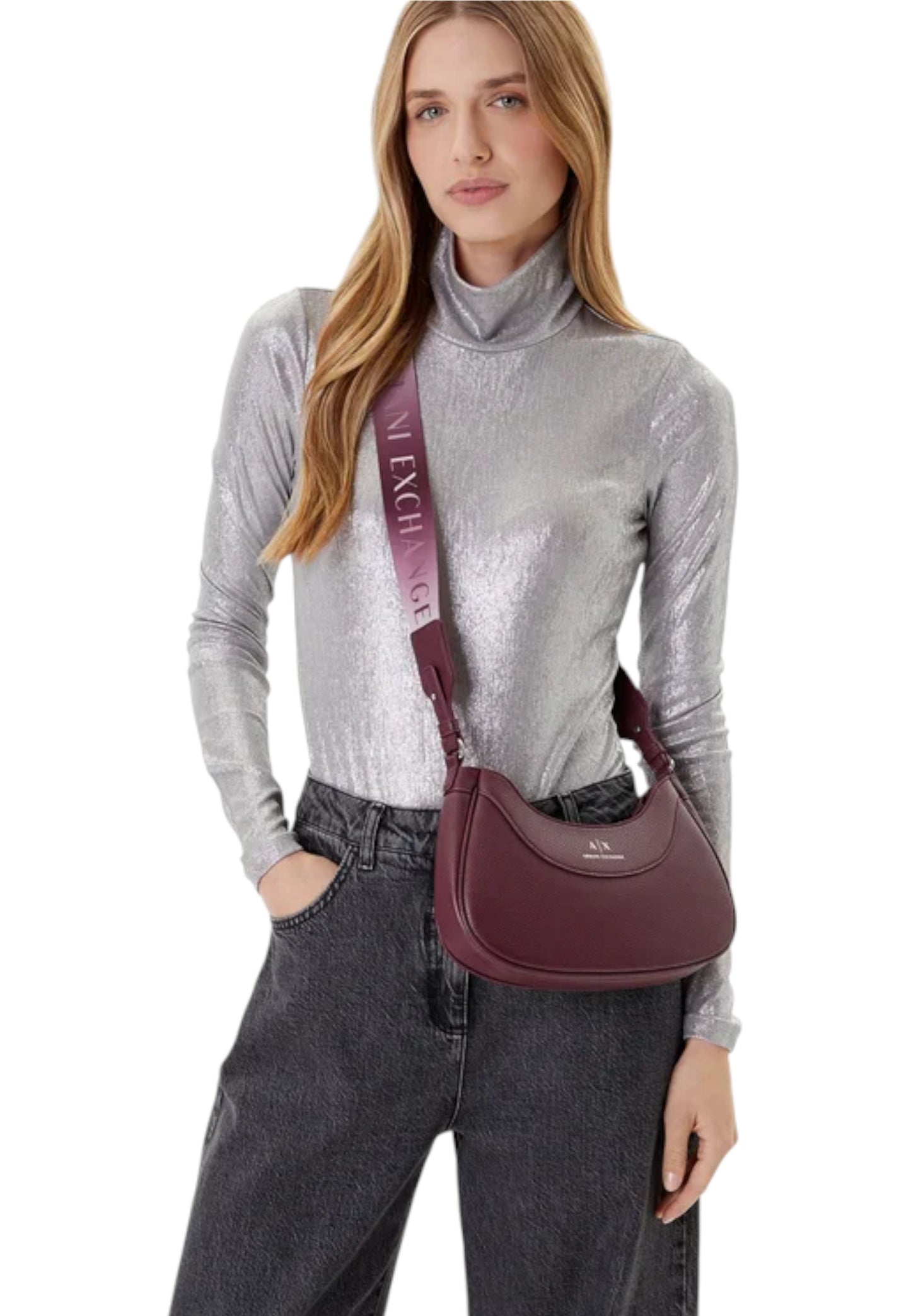 Borsa A Tracolla Donna Armani Exchange Hobo Sagomata 942883CC783