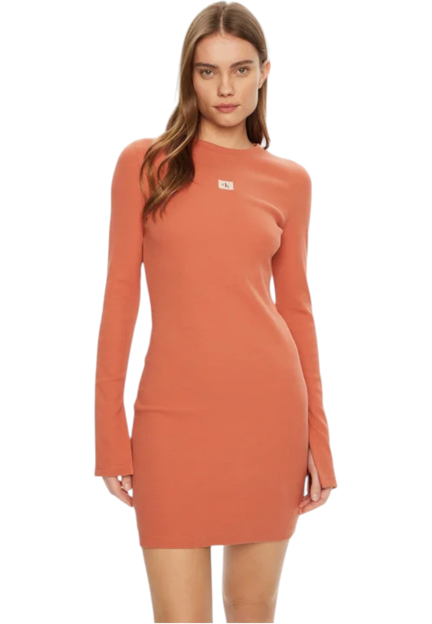 Vestito Corto Donna Calvin klein Jeans  Woven Label Rib Short