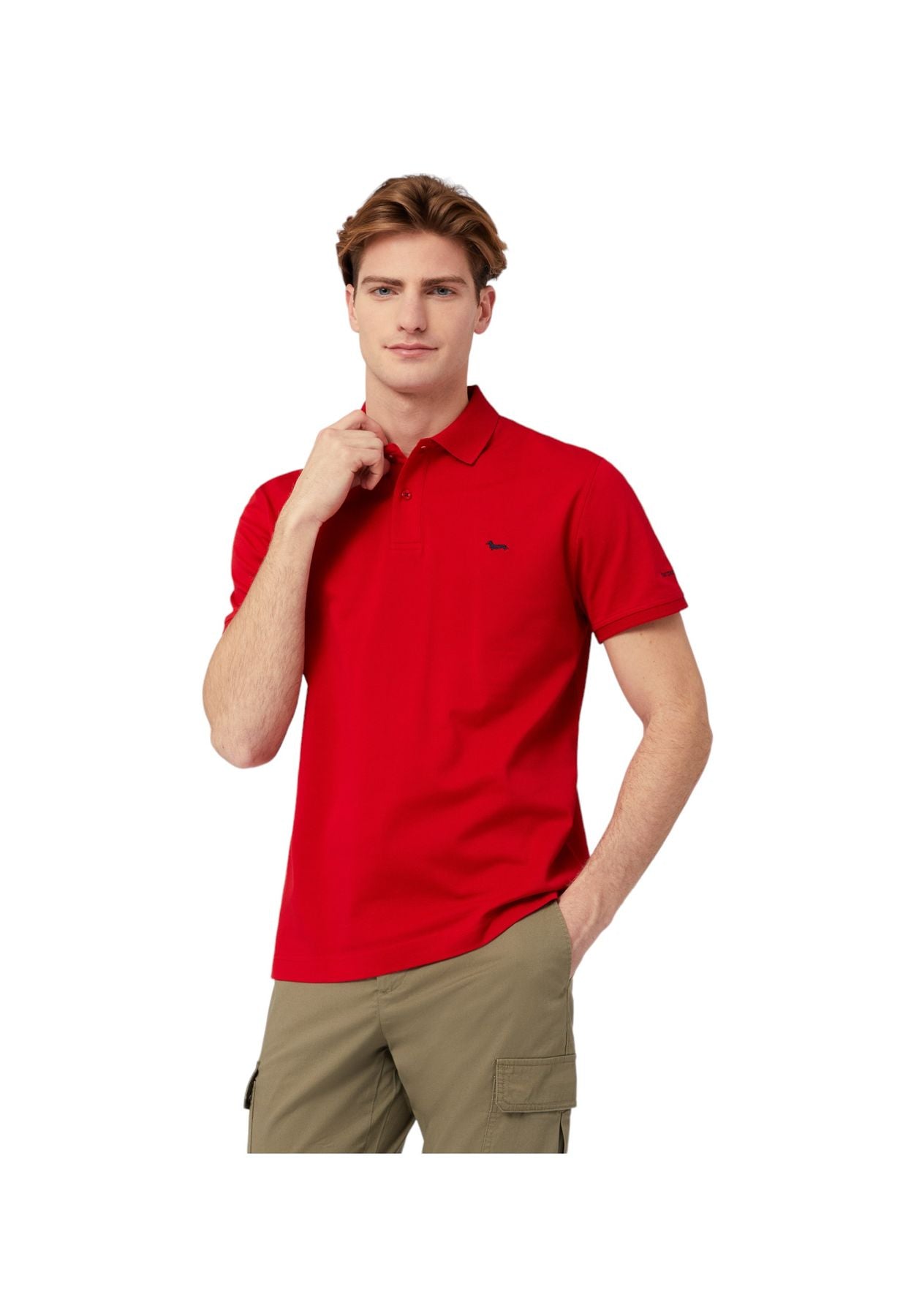Polo Manica Corta Uomo Harmont & Blaine Con Lettering E Logo LRL030021148