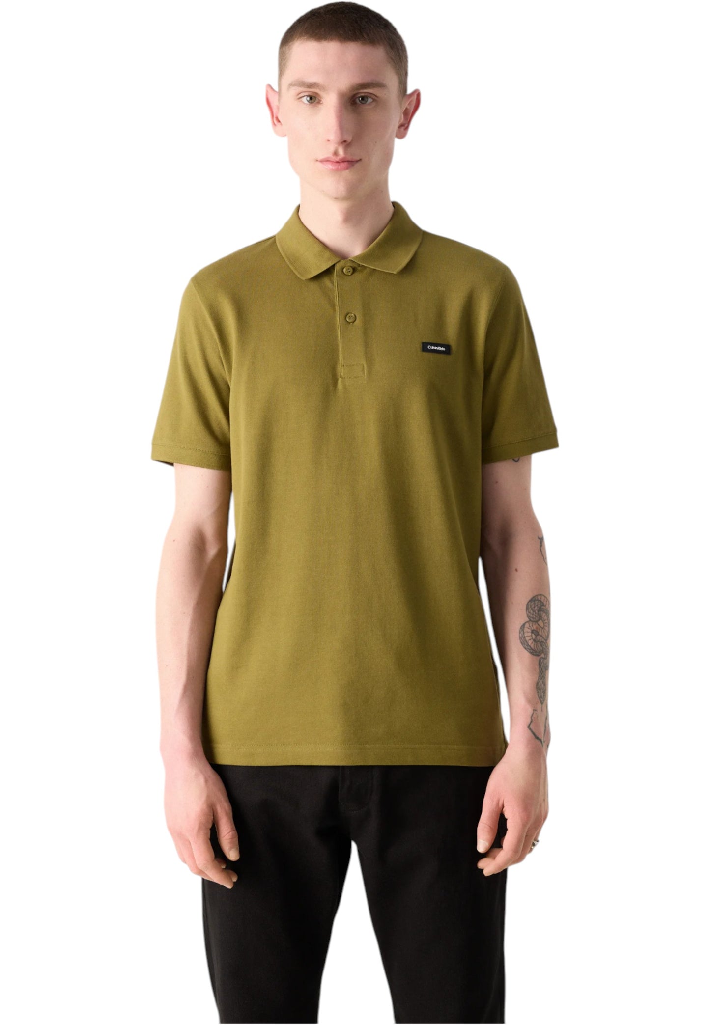 Polo Manica Corta Uomo Calvin klein  Stretch Pique Slim