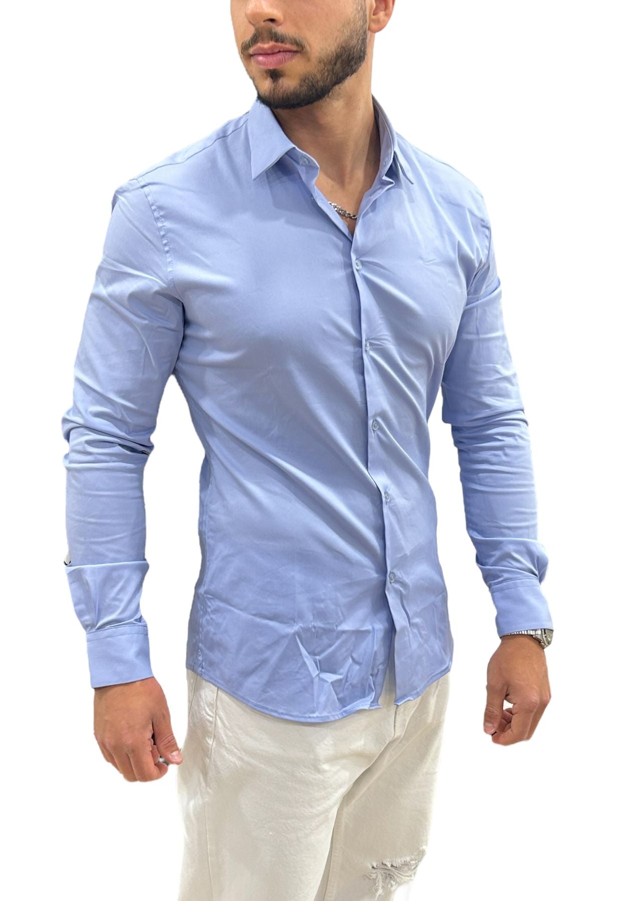 Camicia Manica lunga Uomo Gaudi Collo Italiano Slim 321GU45001