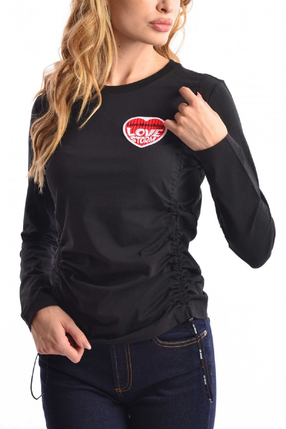 T-Shirt Manica lunga Donna Love Moschino W4H7680E1951