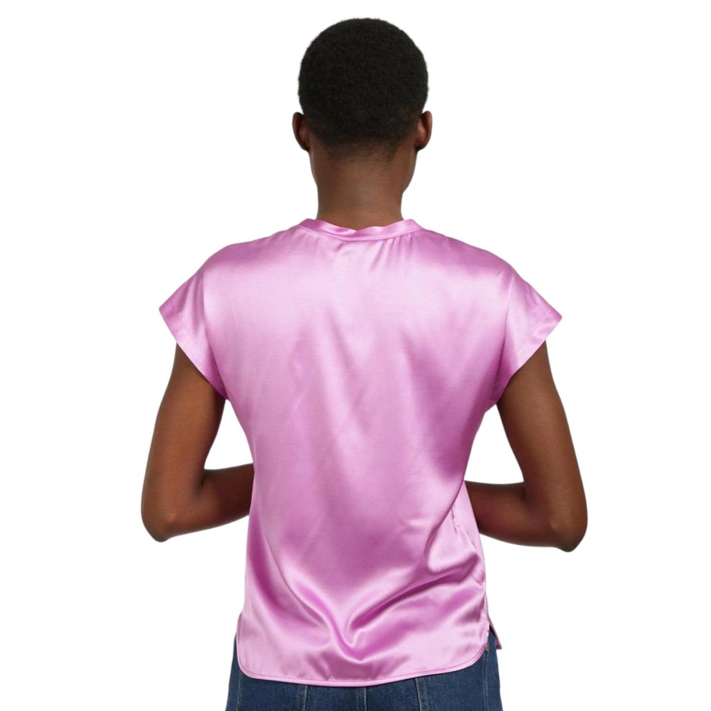 Blusa Manica Corta Donna Pinko Farida Satin Stretch 100100ZR64