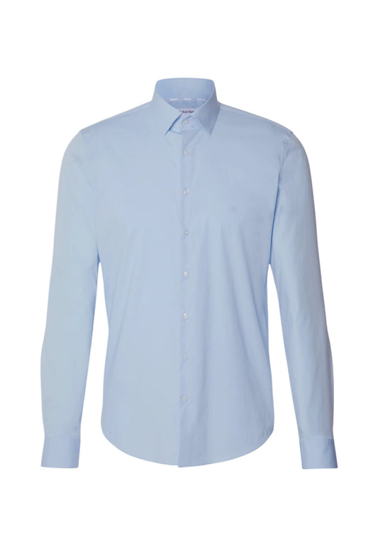 Camicia Manica lunga Uomo Calvin klein  Poplin Stretch Slim