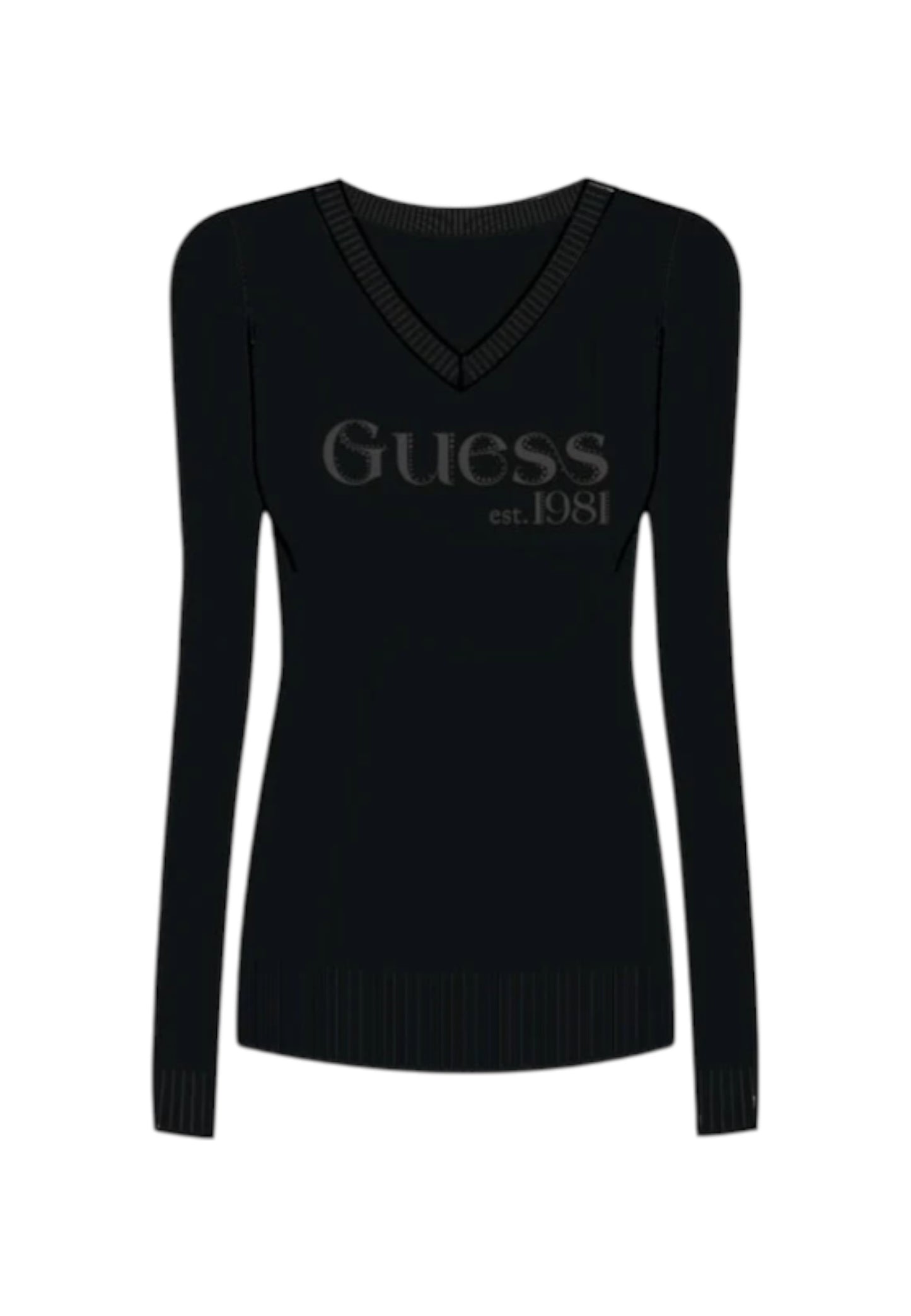 Maglione Scollo A V Donna Guess Saylor Logo W5BR41Z2NQ2