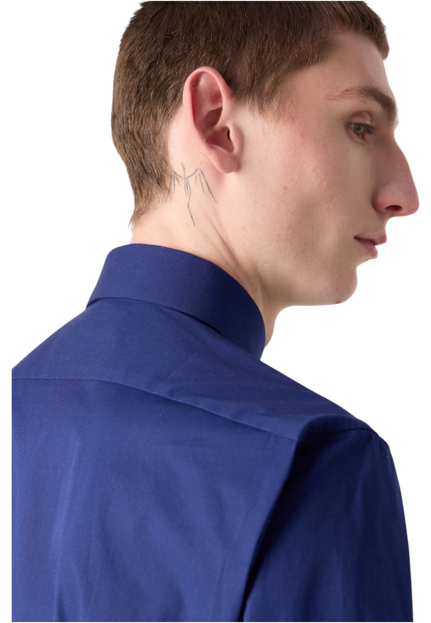 Camicia Manica lunga Uomo Calvin klein  Poplin Stretch Slim