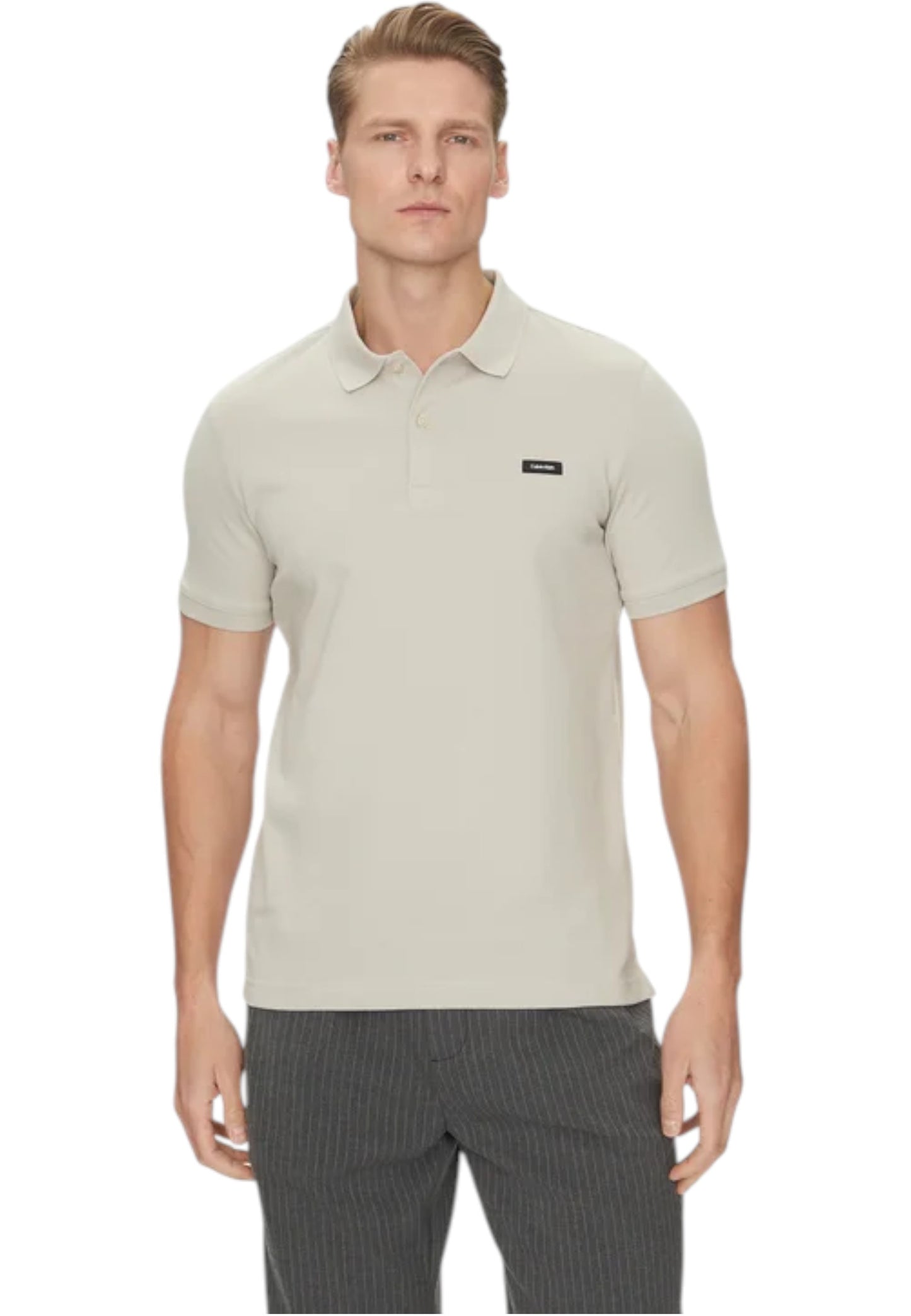 Polo Manica Corta Uomo Calvin klein  Stretch Pique Slim