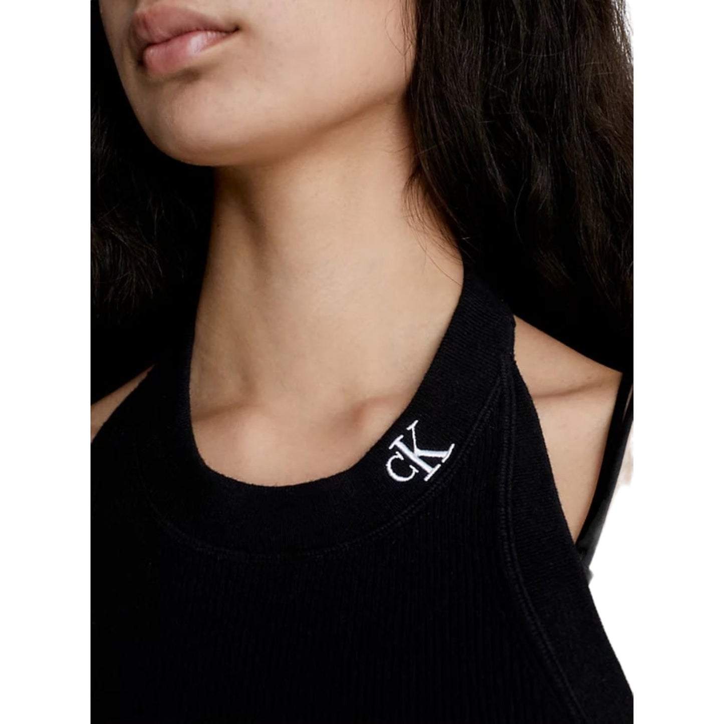 Top Senza Maniche Donna Calvin klein Jeans Ck Halterneck Knitted J20J220706