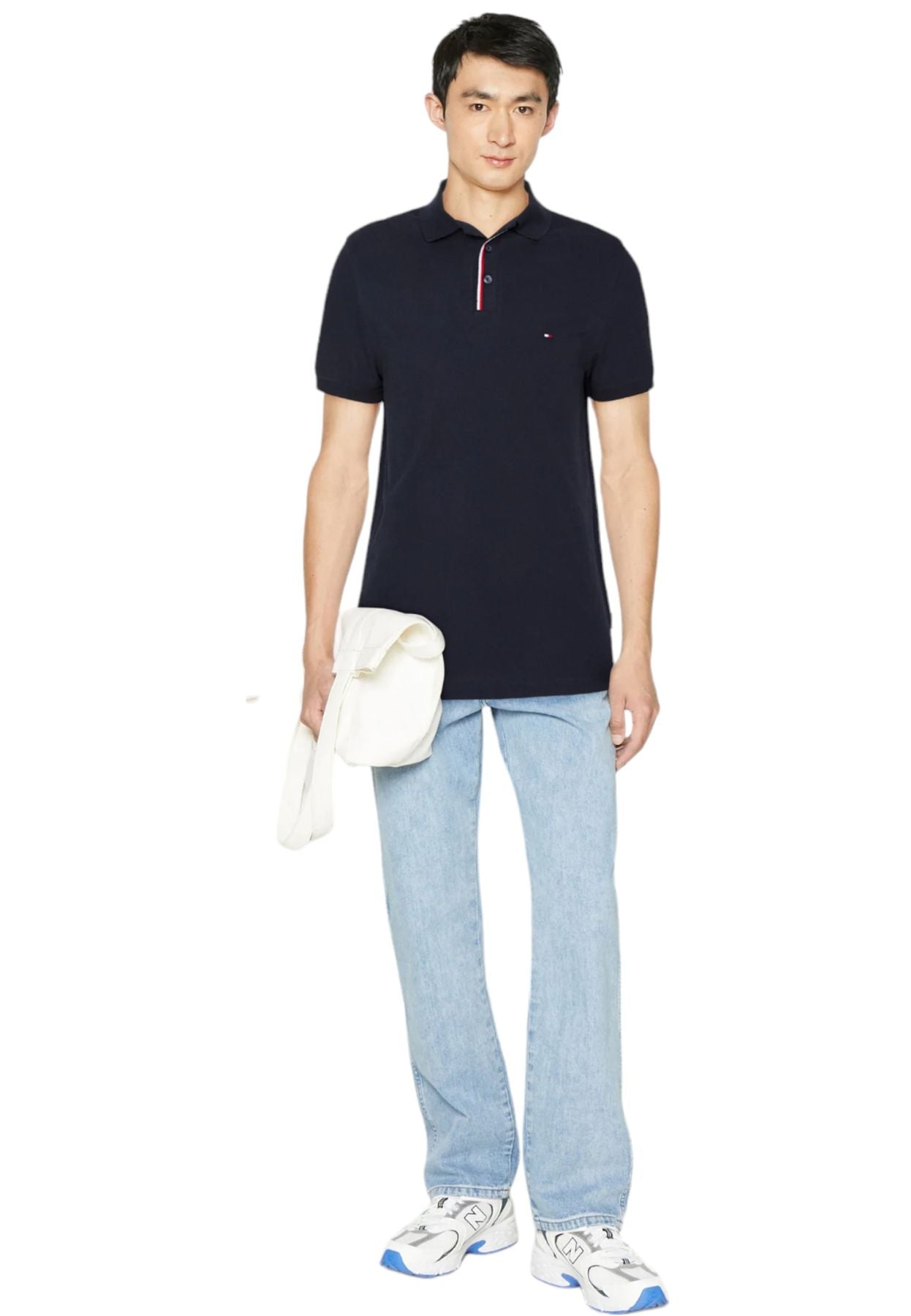 Polo Manica Corta Uomo Tommy Hilfiger 1985 Rwb Tipped Slim MW0MW30750