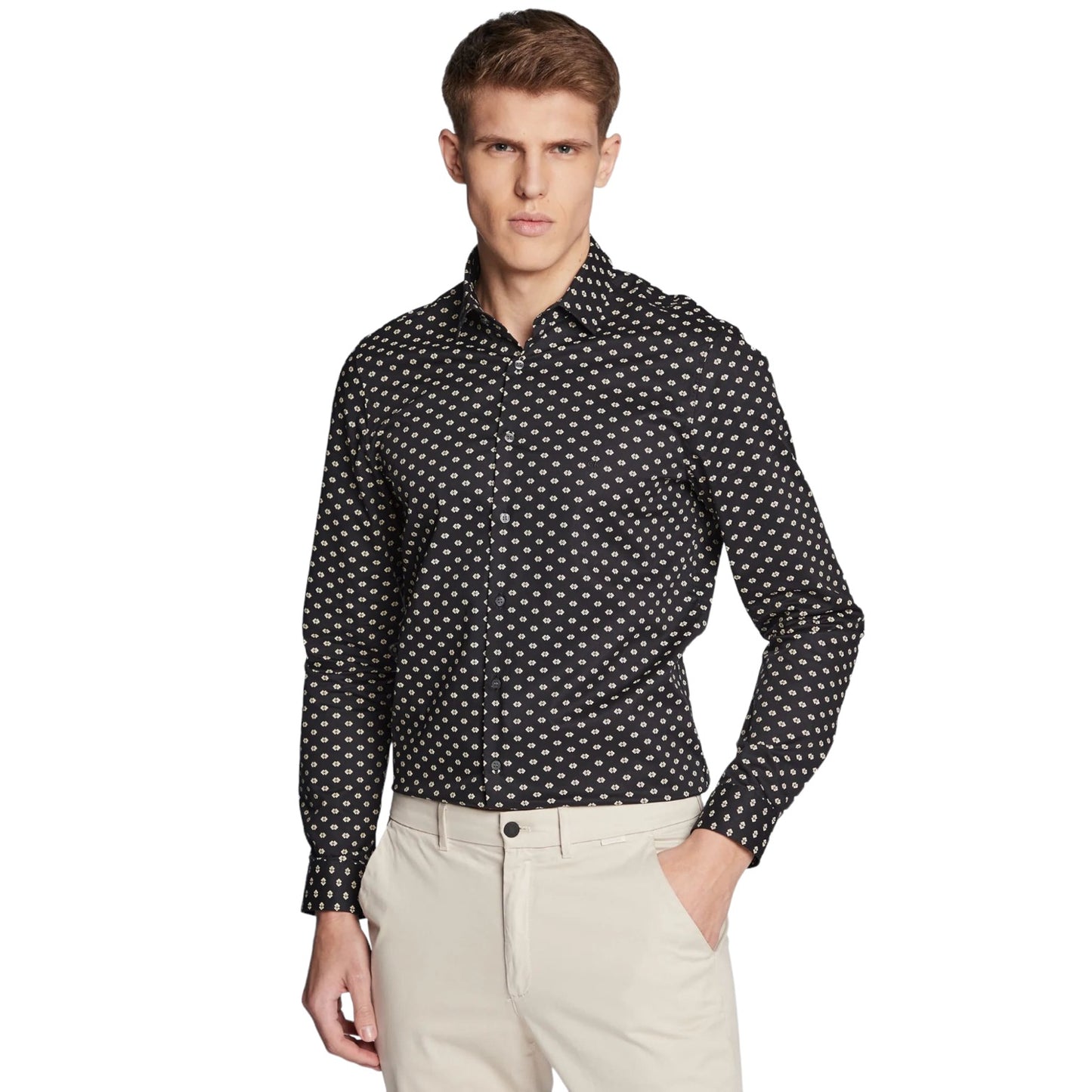 Camicia Manica lunga Uomo Calvin klein Ck Logo Print Slim K10K110930