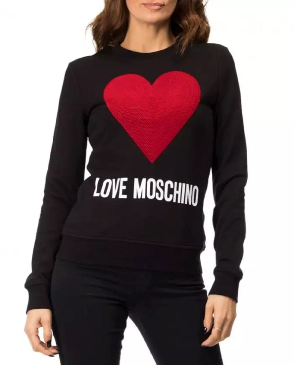 Felpa A Girocollo Donna Love Moschino W648402E2388