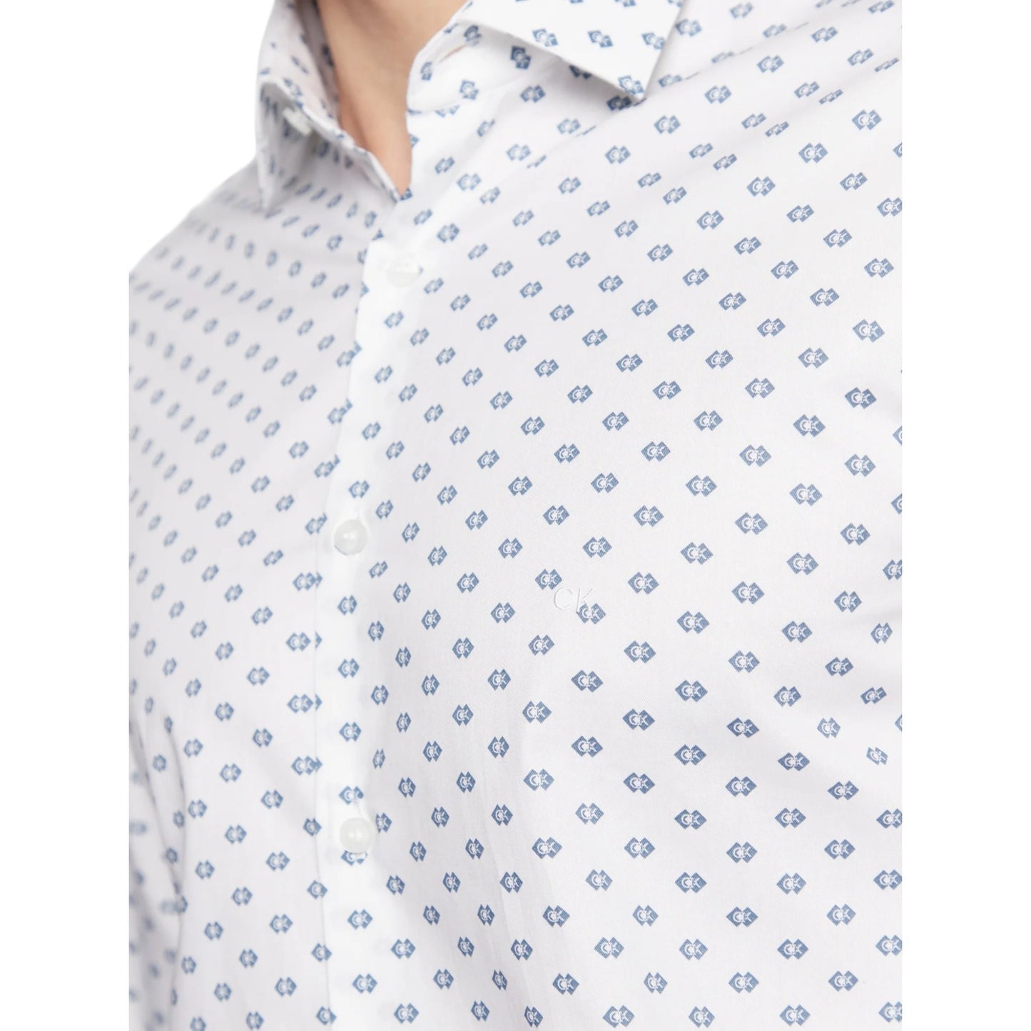 Camicia Manica lunga Uomo Calvin klein Ck Logo Print Slim K10K110930