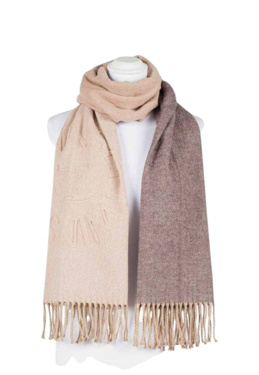 Stola Donna Twinset In Panno Con Frange E Logo Impresso 242TO5670