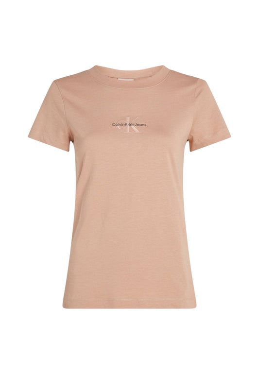 T-Shirt Manica Corta Donna Calvin klein Jeans  Monologo Slim
