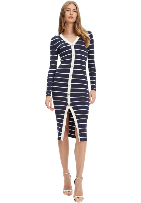 Vestito Midi Donna Guess Striped Andrea W5YK98Z2YK2