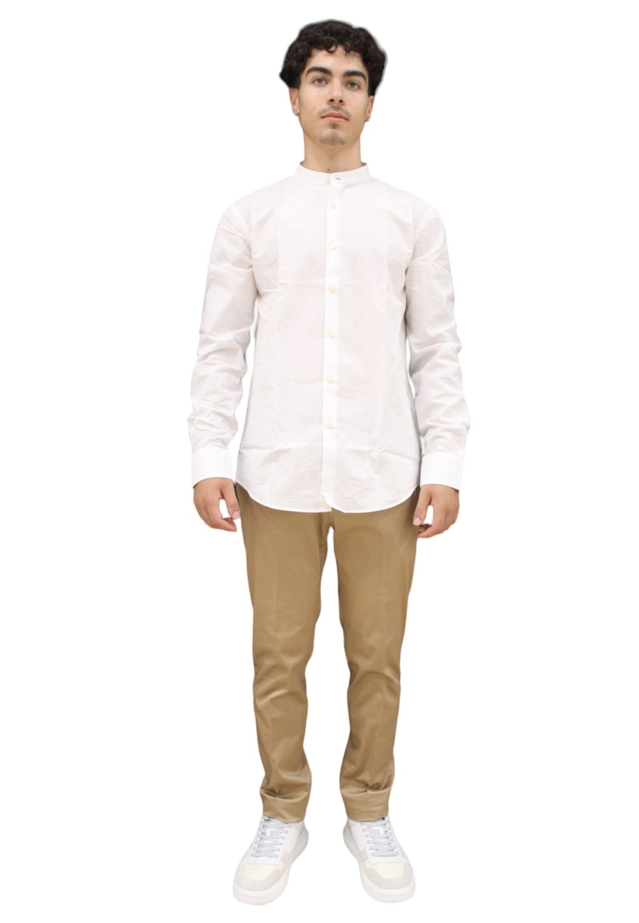 Camicia Manica lunga Uomo QB24 Collo Coreana CFC0114985003