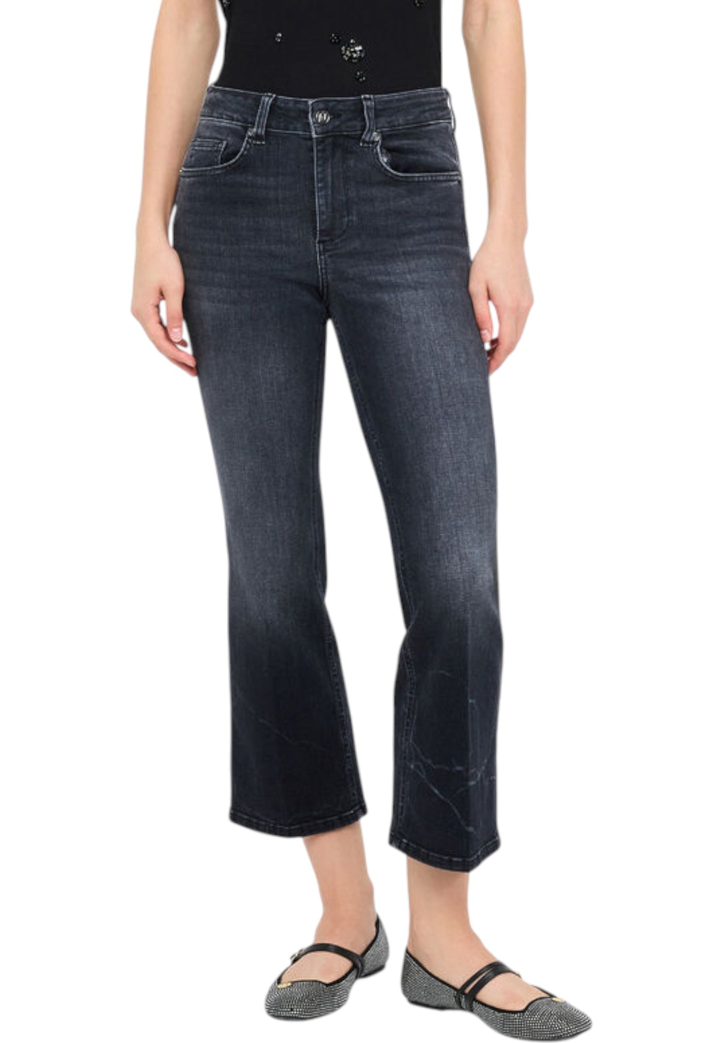 Jeans Flare Fit Donna Liu Jo Bottom Up Vita Alta Princess UF5040DS058