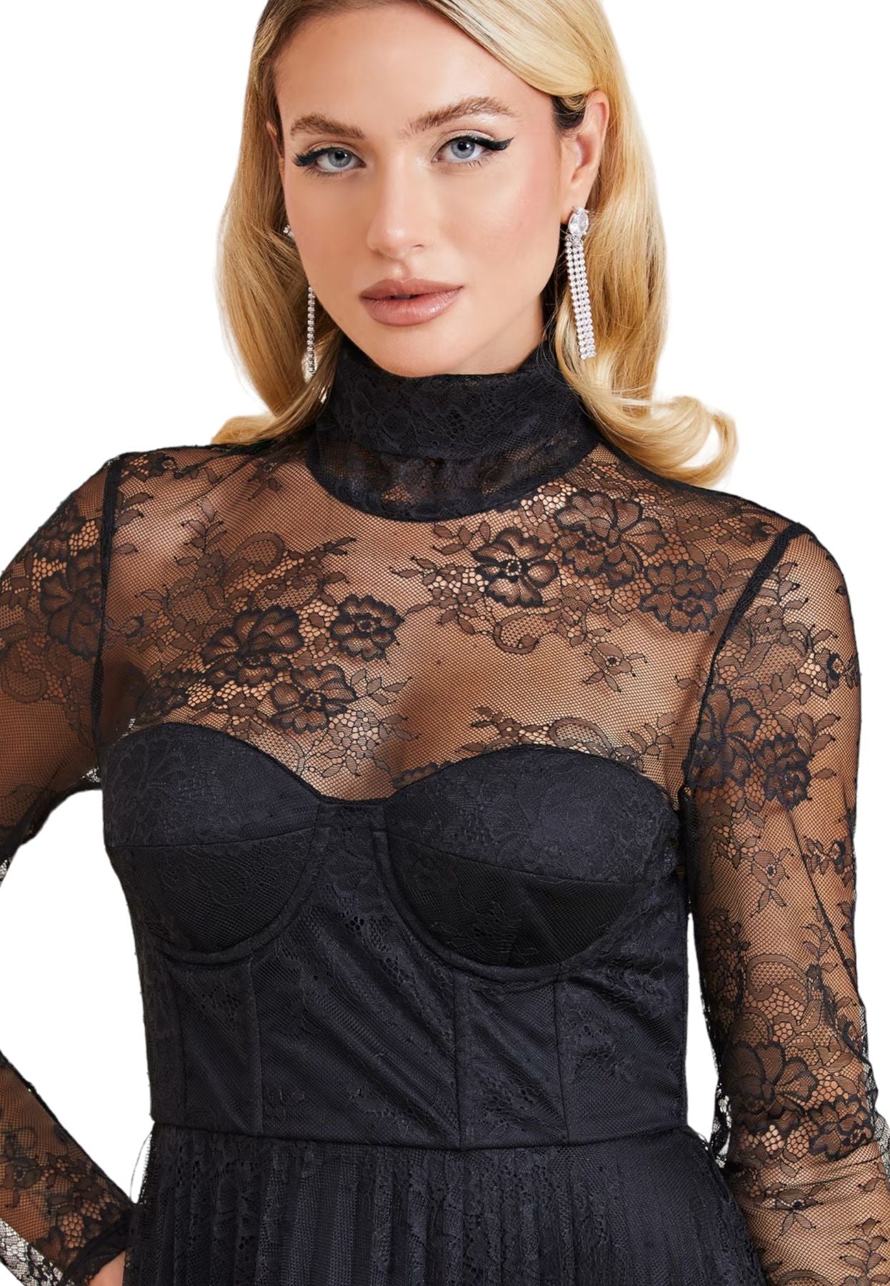 Vestito Lungo Donna Marciano By Guess Elegante Mei Lace 3RGK596169A