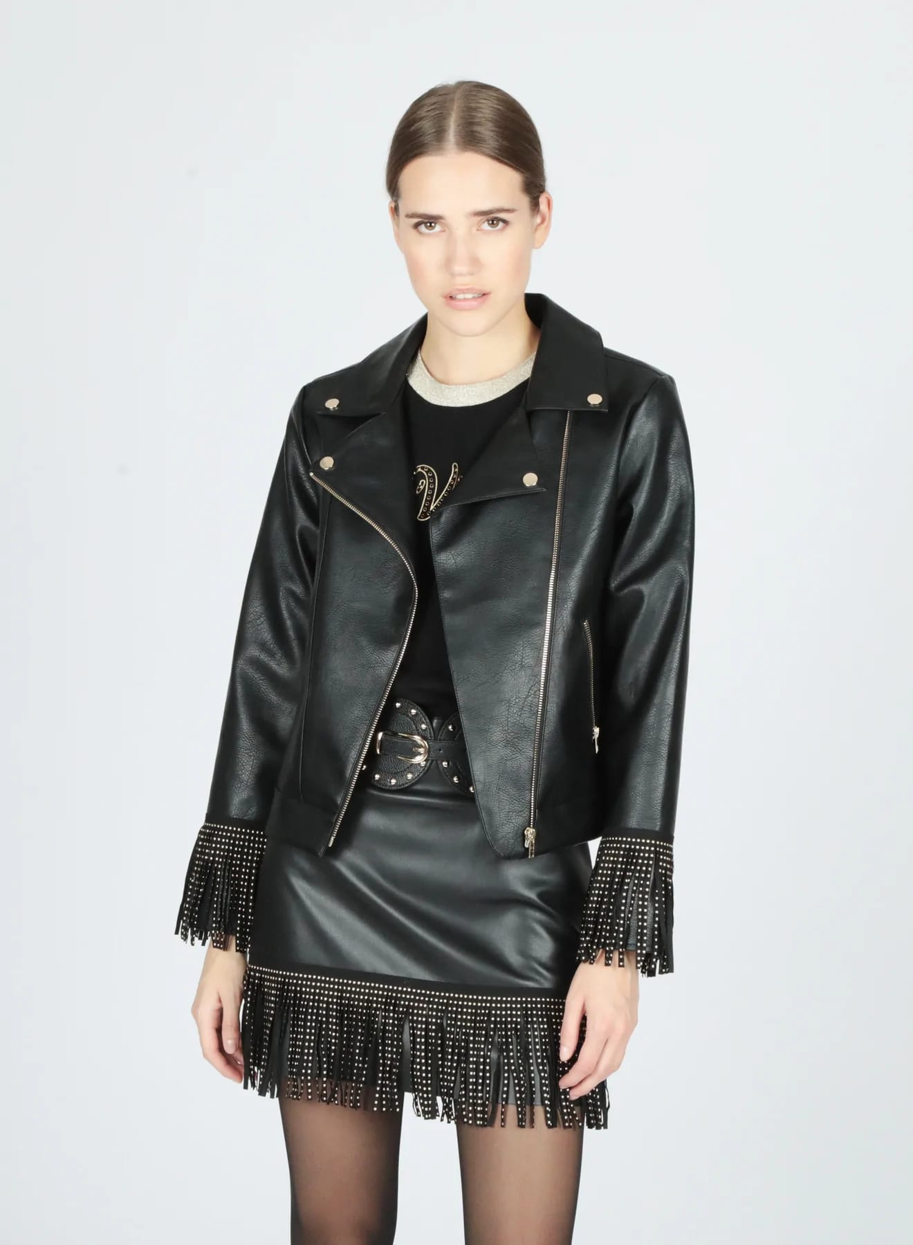 Giacca In Pelle Sintetica Donna Le Volière WW22C109