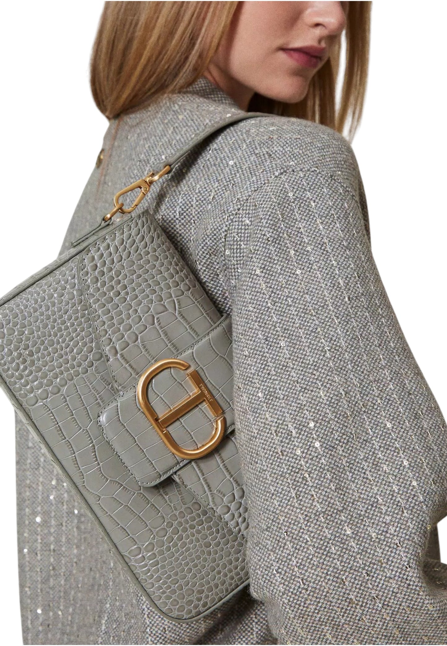 Borsa A Tracolla Donna Twinset Media In Pelle Amie 242TB7120