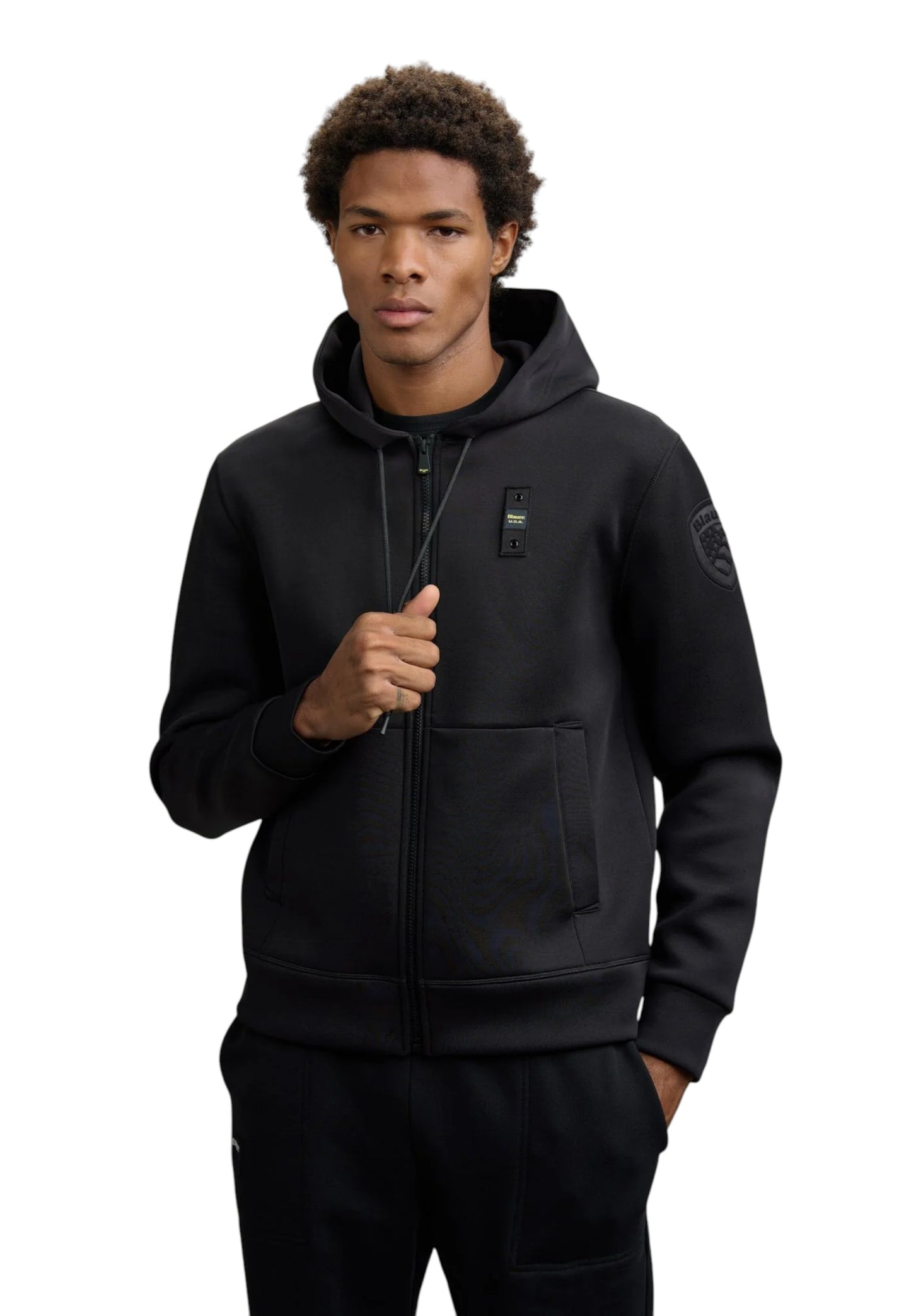 Felpa Con Cappuccio Uomo Blauer  Colby 25WBLUF02093