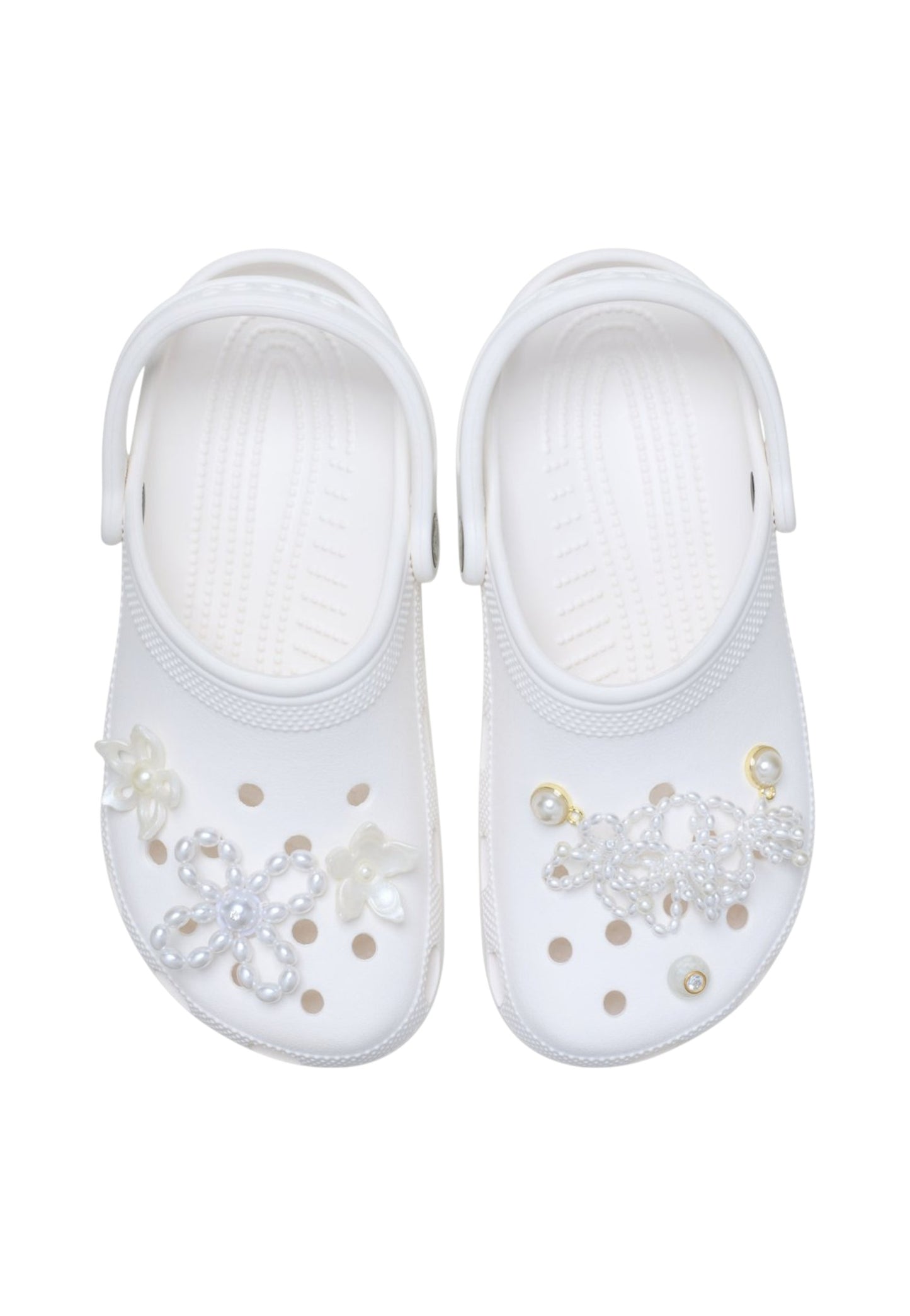 Accessori calzature Unisex Crocs White Pearl Beaded 5 Pack CR.5310