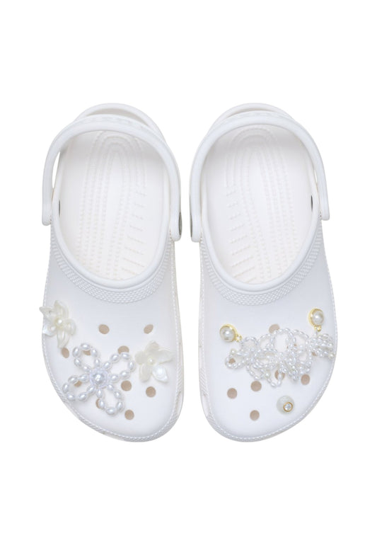Accessori calzature Unisex Crocs White Pearl Beaded 5 Pack CR.5310