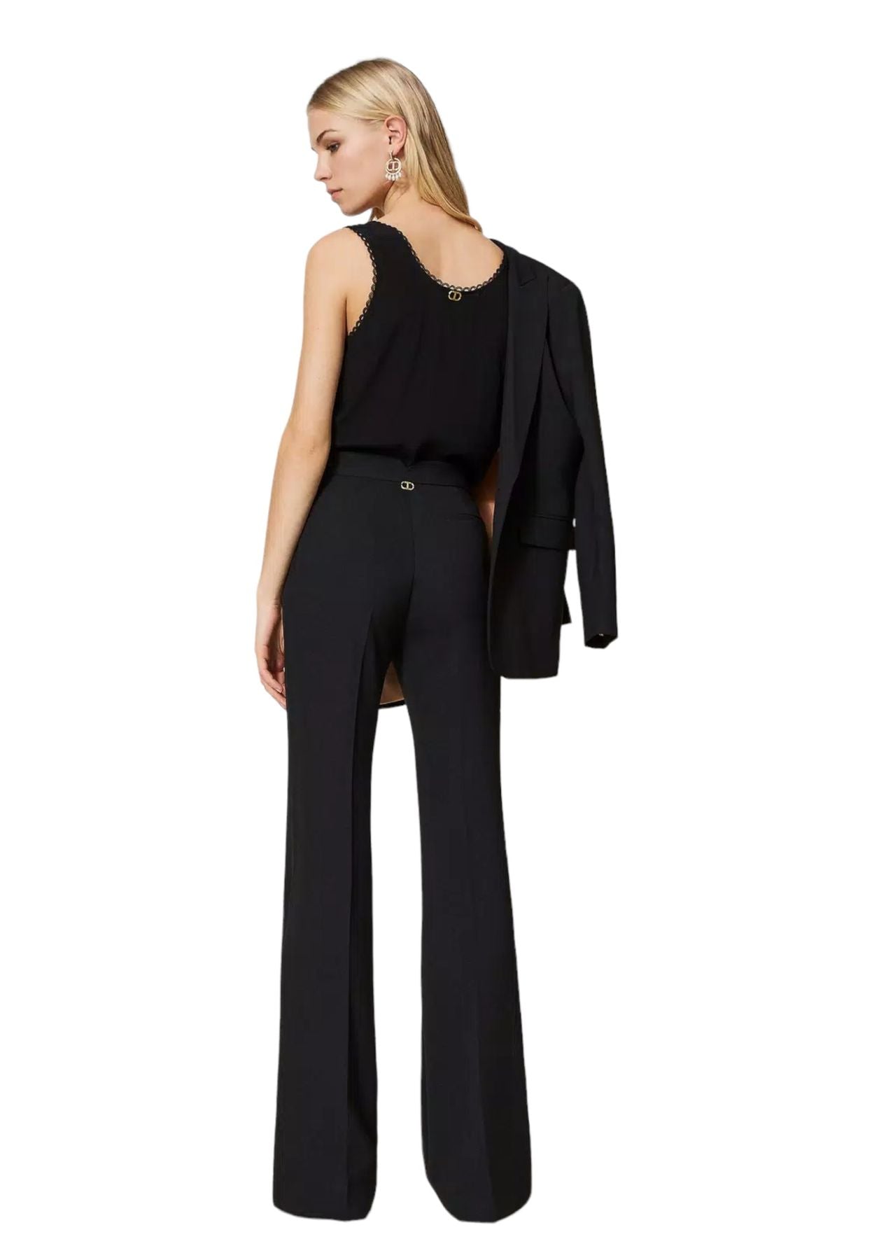 Pantaloni Eleganti Donna Twinset Fashion Fluid Crepe 231TP2394