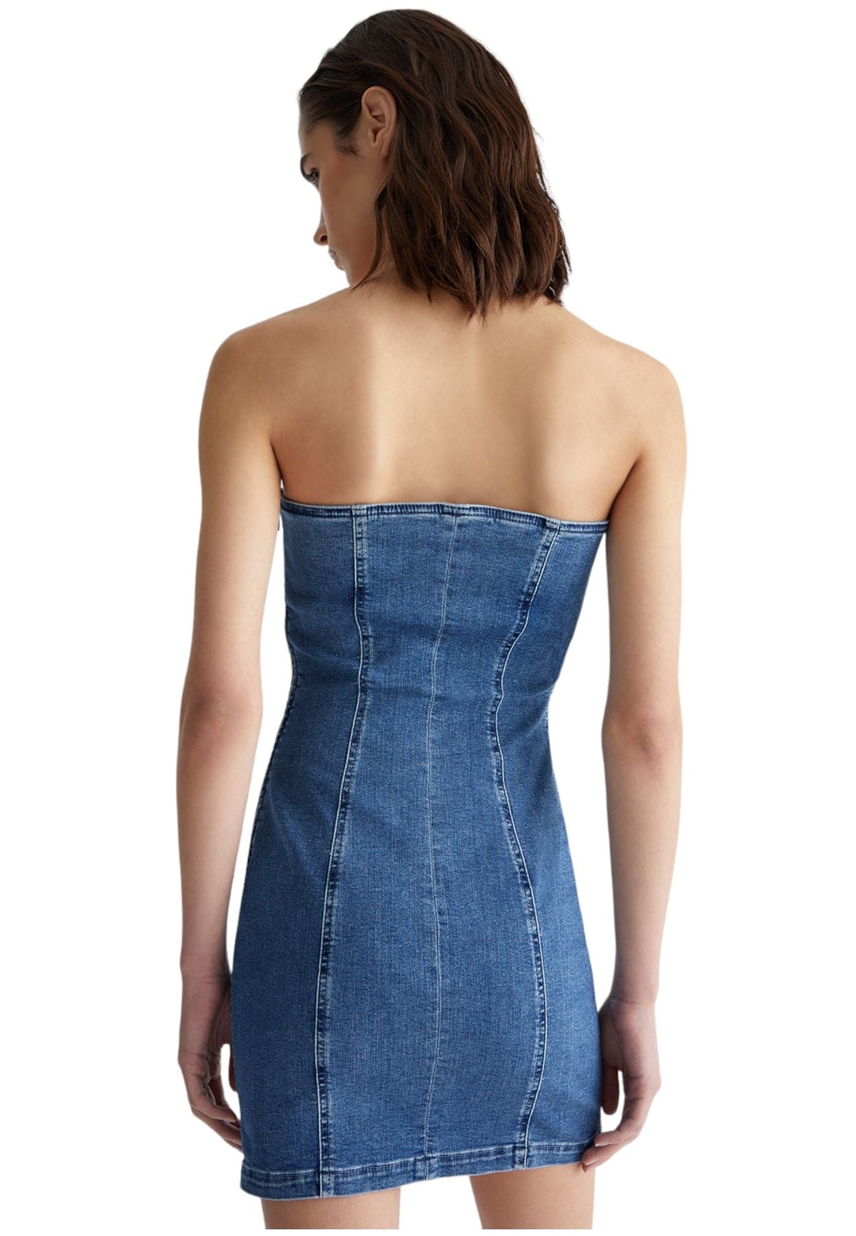 Vestito Corto Donna Liu Jo In Denim Studs Strass UA4099D4765