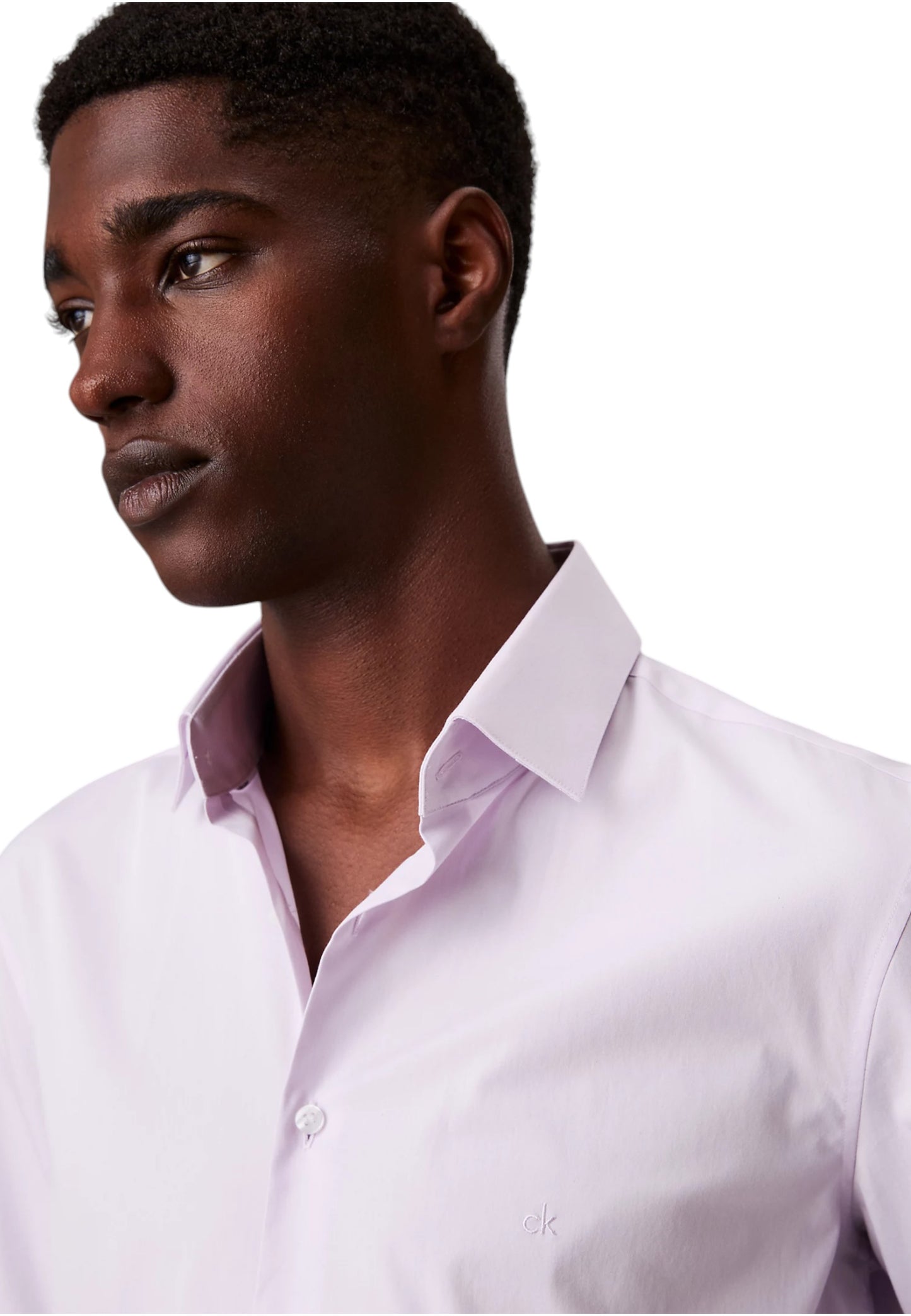 Camicia Manica lunga Uomo Calvin klein  Poplin Stretch Slim