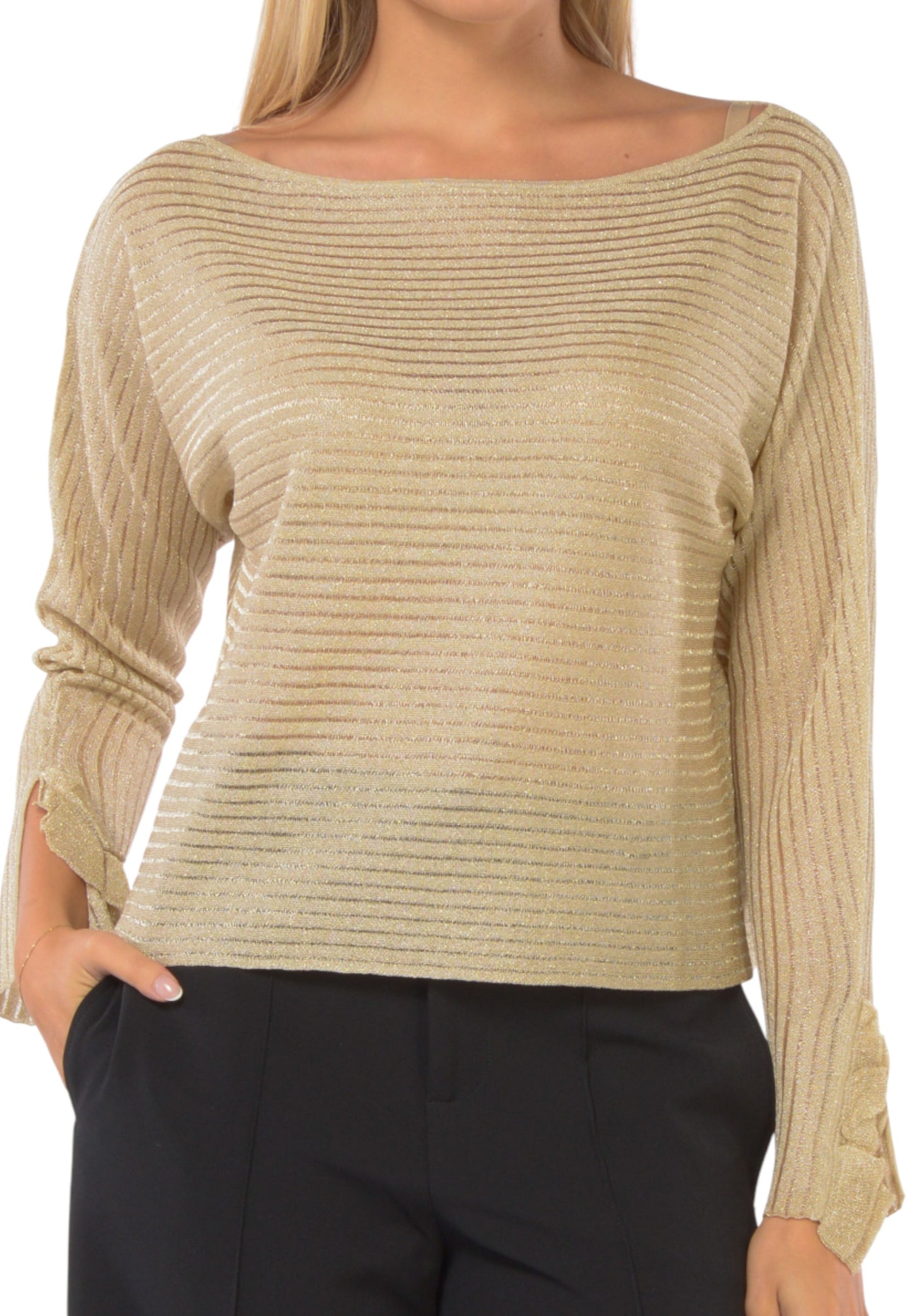 Maglia Scollo A Barca Donna Liu Jo CF5103MS015