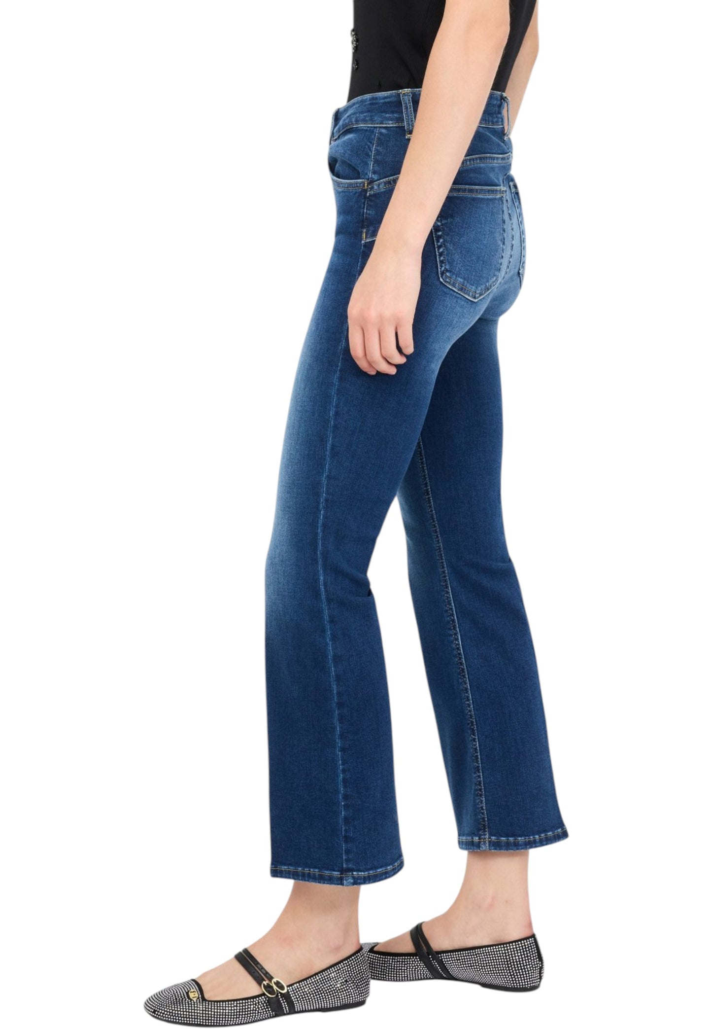 Jeans Flare Fit Donna Liu Jo Bottom Up Vita Alta Princess UF5040D4615