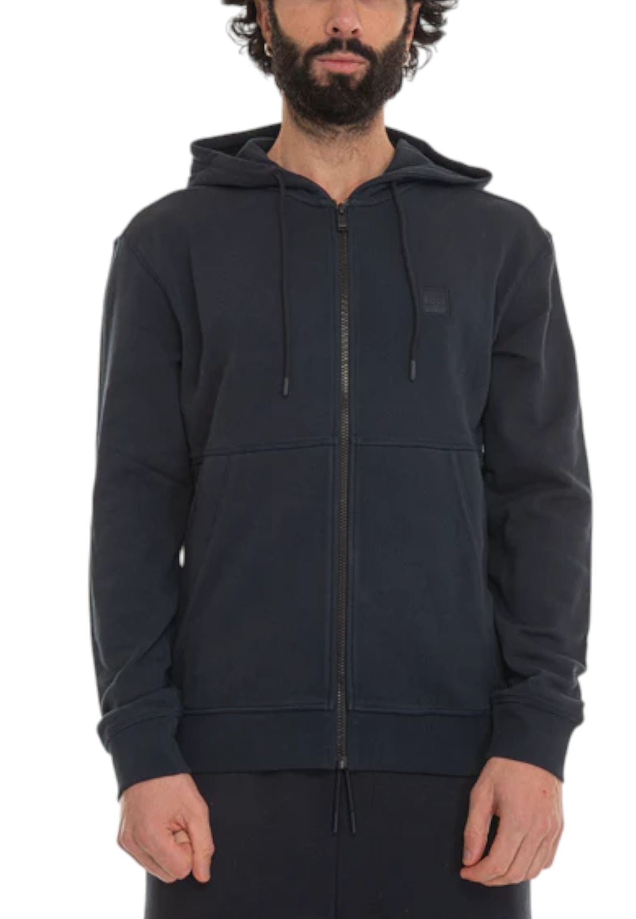 Felpa Con Zip Uomo Boss Con Cappuccio Zetalky 50508578
