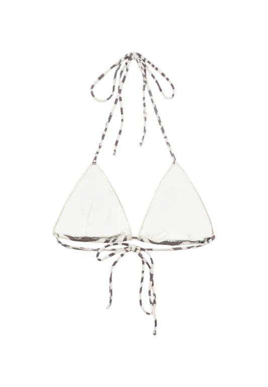 Bikini Pezzo Sopra Donna Mc2 Saint Barth Triangolo Leah Overlock - Lurex Zebra Color